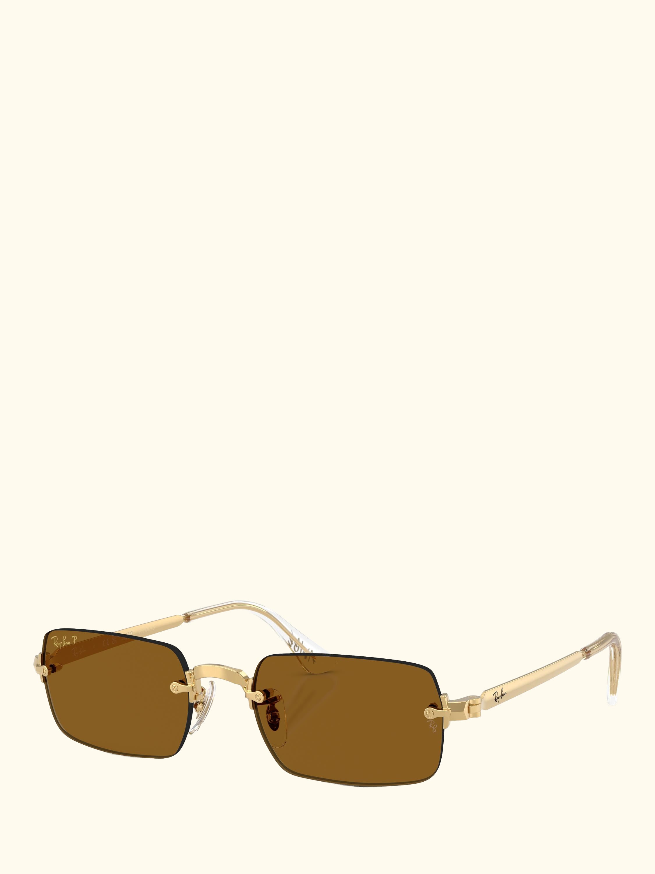 RB3928 Men's A$AP Rocky Rectangular Sunglasses, Arista Gold/Brown