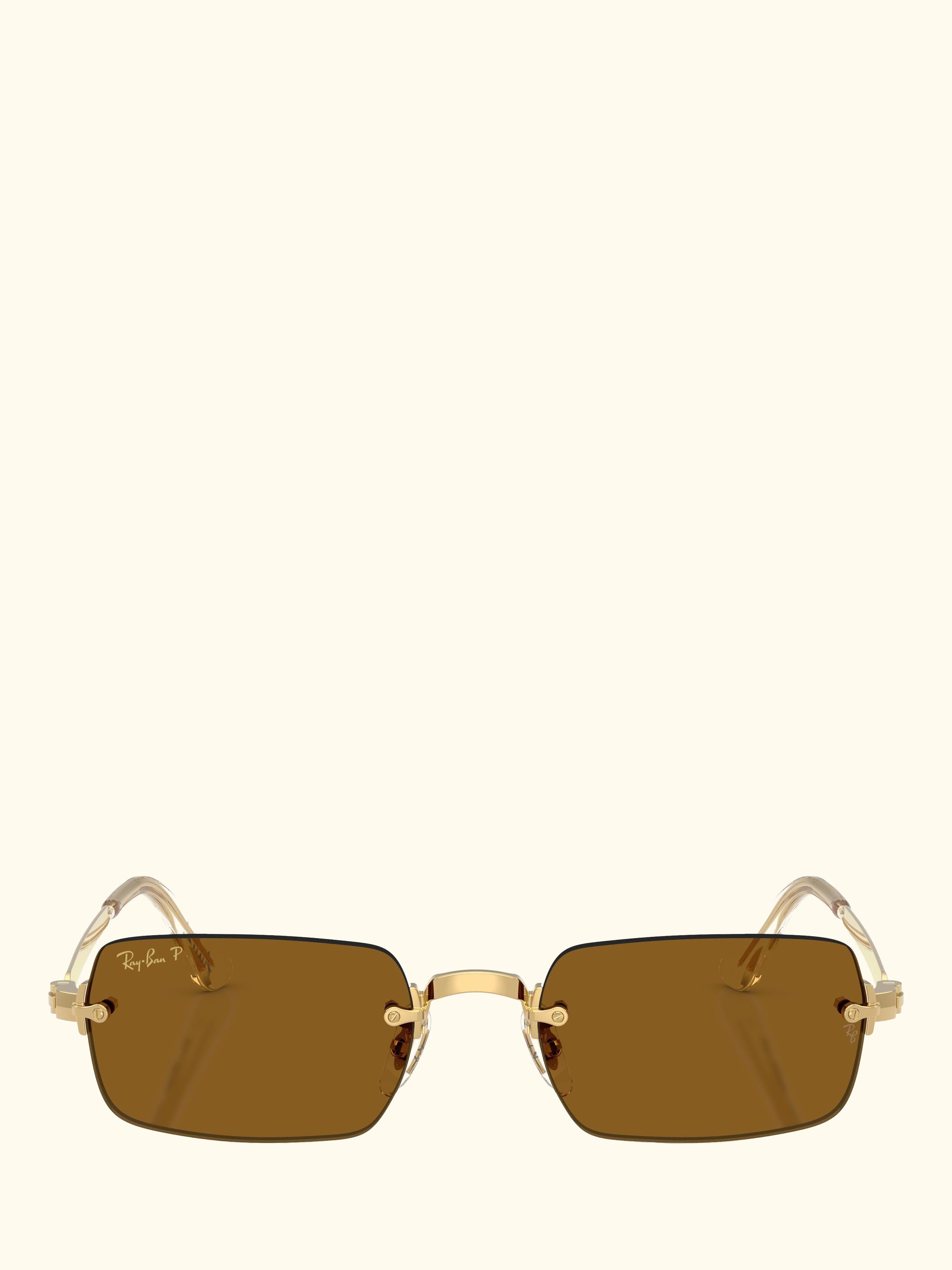 RB3928 Men's A$AP Rocky Rectangular Sunglasses, Arista Gold/Brown