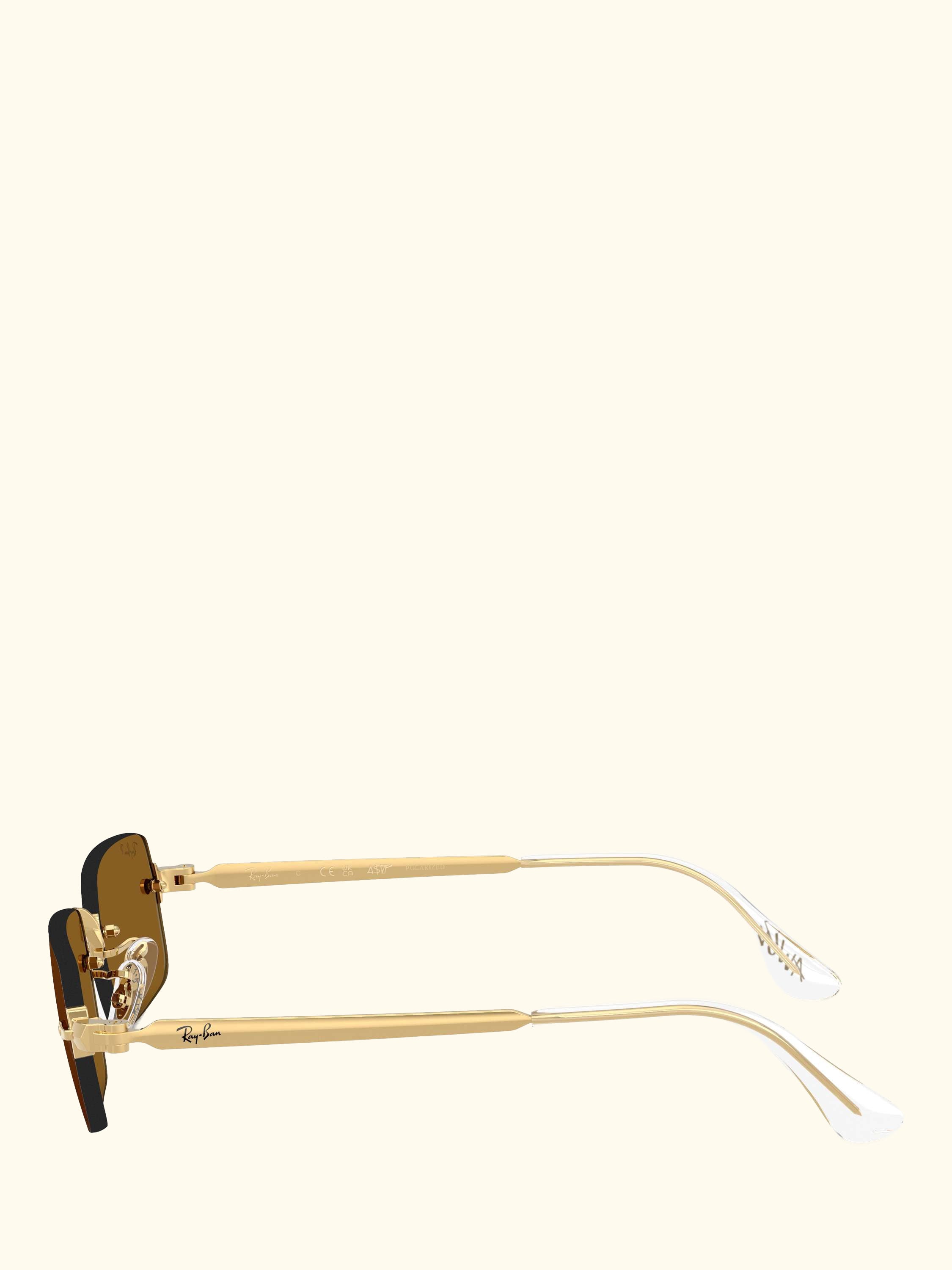 RB3928 Men's A$AP Rocky Rectangular Sunglasses, Arista Gold/Brown