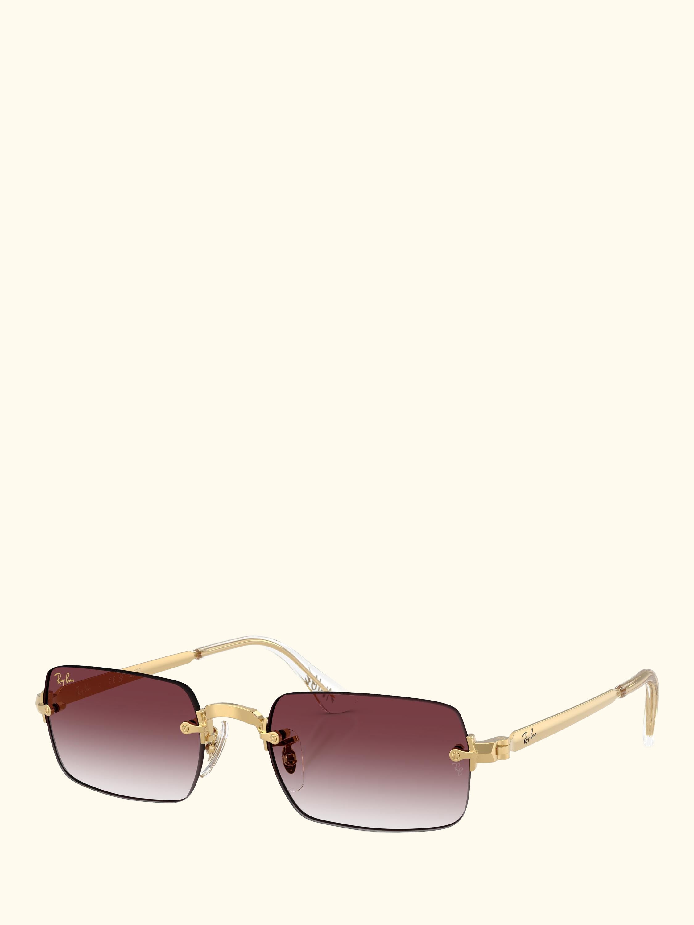 RB3928 Men's A$AP Rocky Rectangular Sunglasses, Arista Gold/Purple Gradient