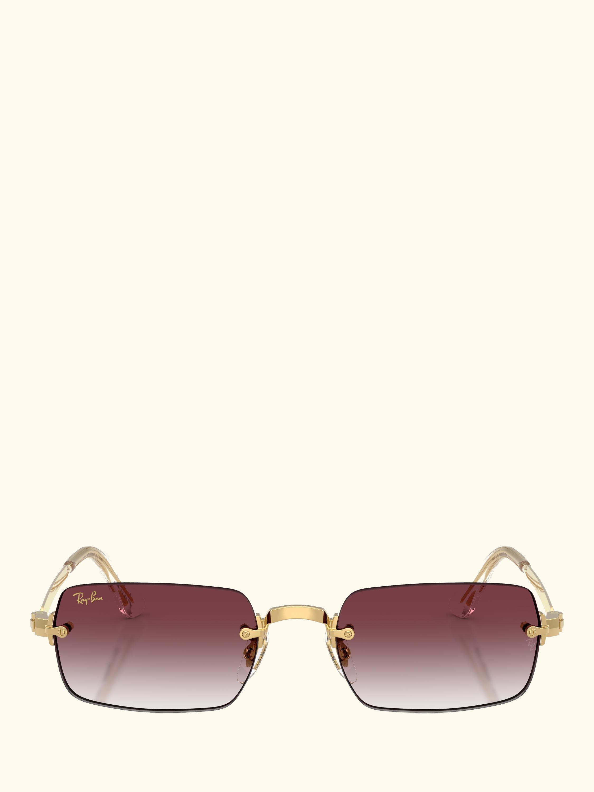RB3928 Men's A$AP Rocky Rectangular Sunglasses, Arista Gold/Purple Gradient
