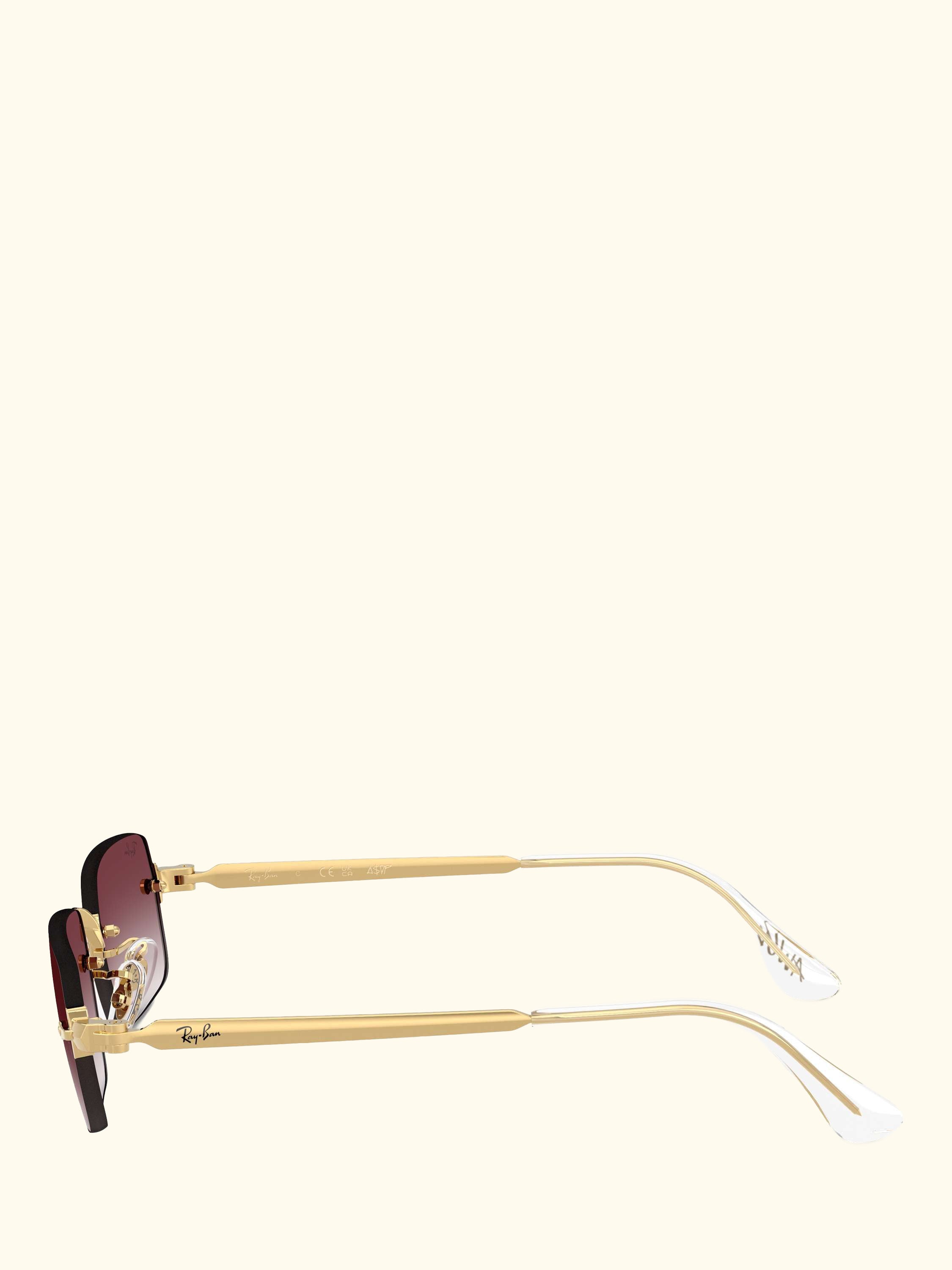 RB3928 Men's A$AP Rocky Rectangular Sunglasses, Arista Gold/Purple Gradient