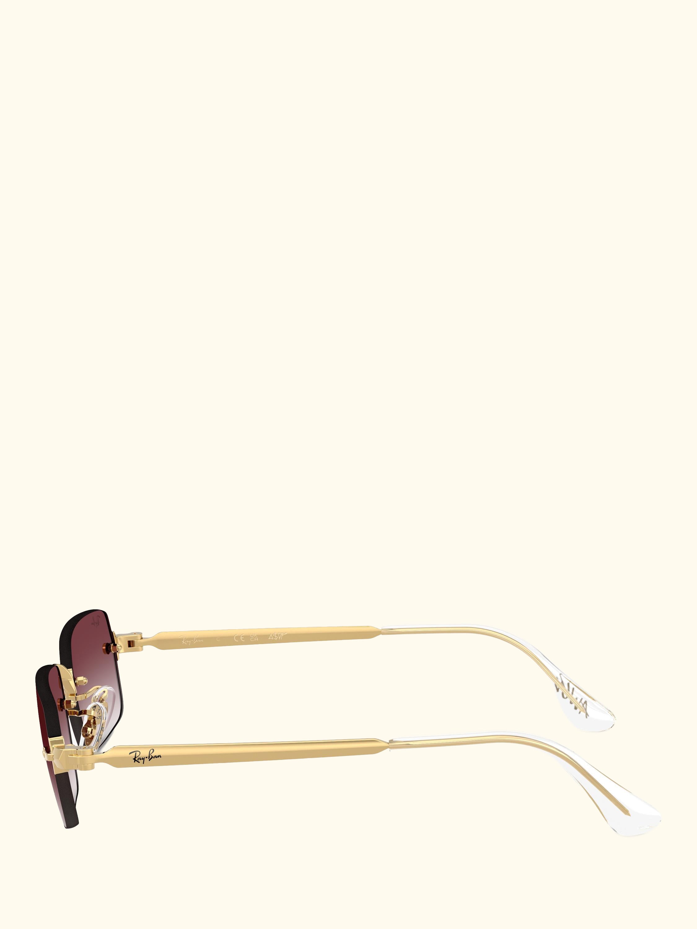 RB3928 Men's A$AP Rocky Rectangular Sunglasses, Arista Gold/Purple Gradient