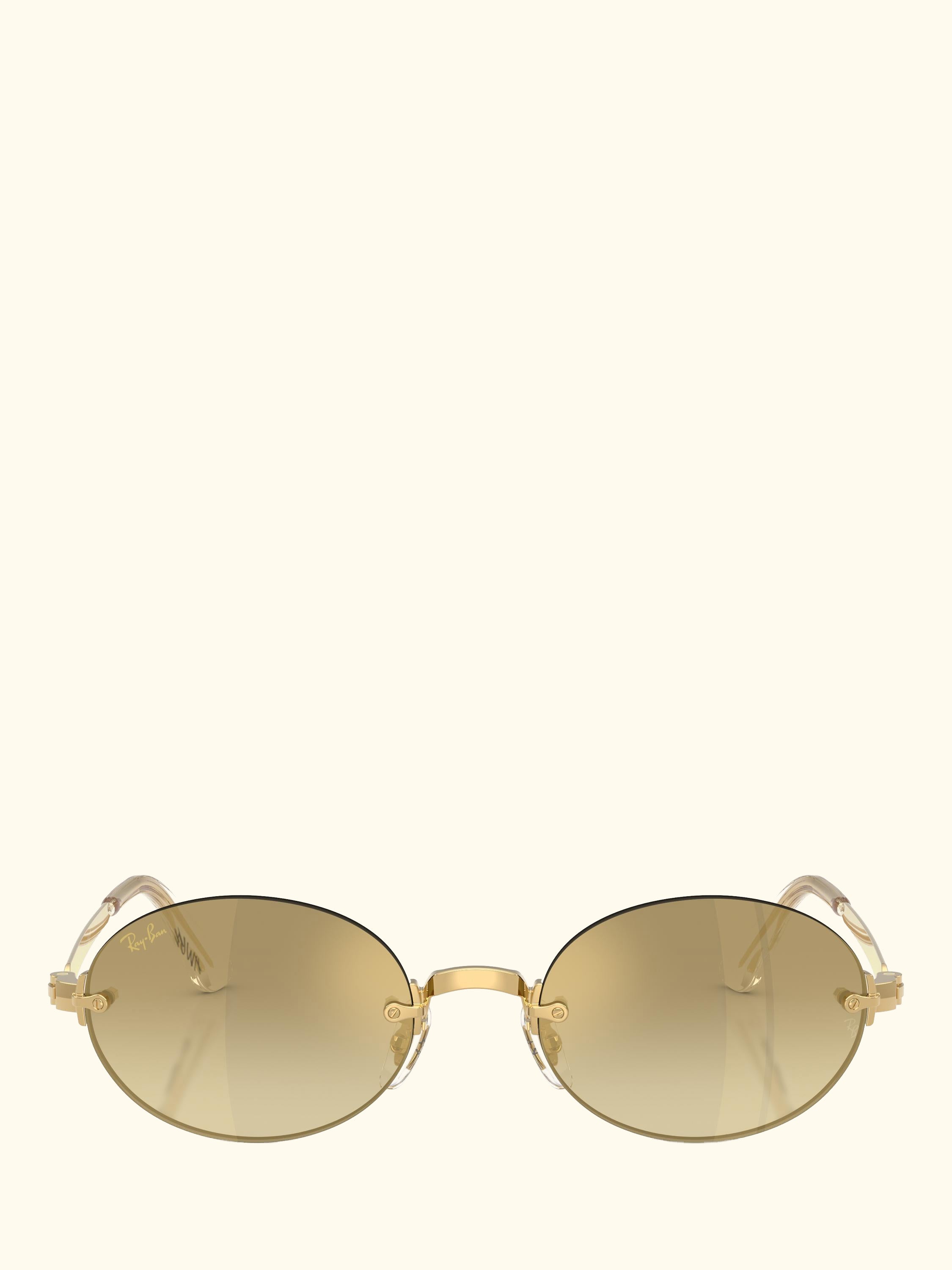 RB3929 Men's A$AP Rocky Oval Sunglasses, Arista Gold/Mirror Yellow