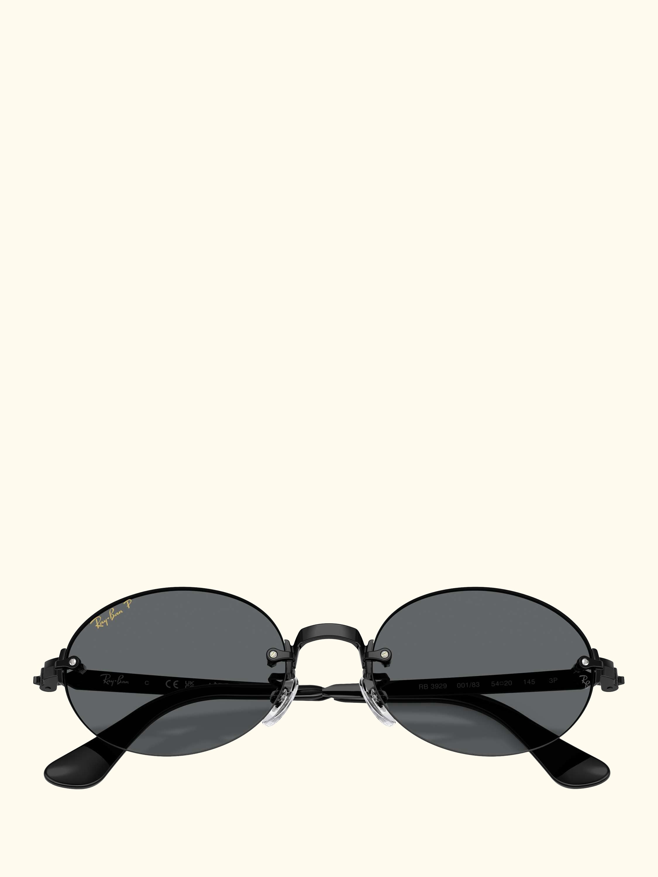 RB3929 Men's A$AP Rocky Polarised Oval Sunglasses, Black