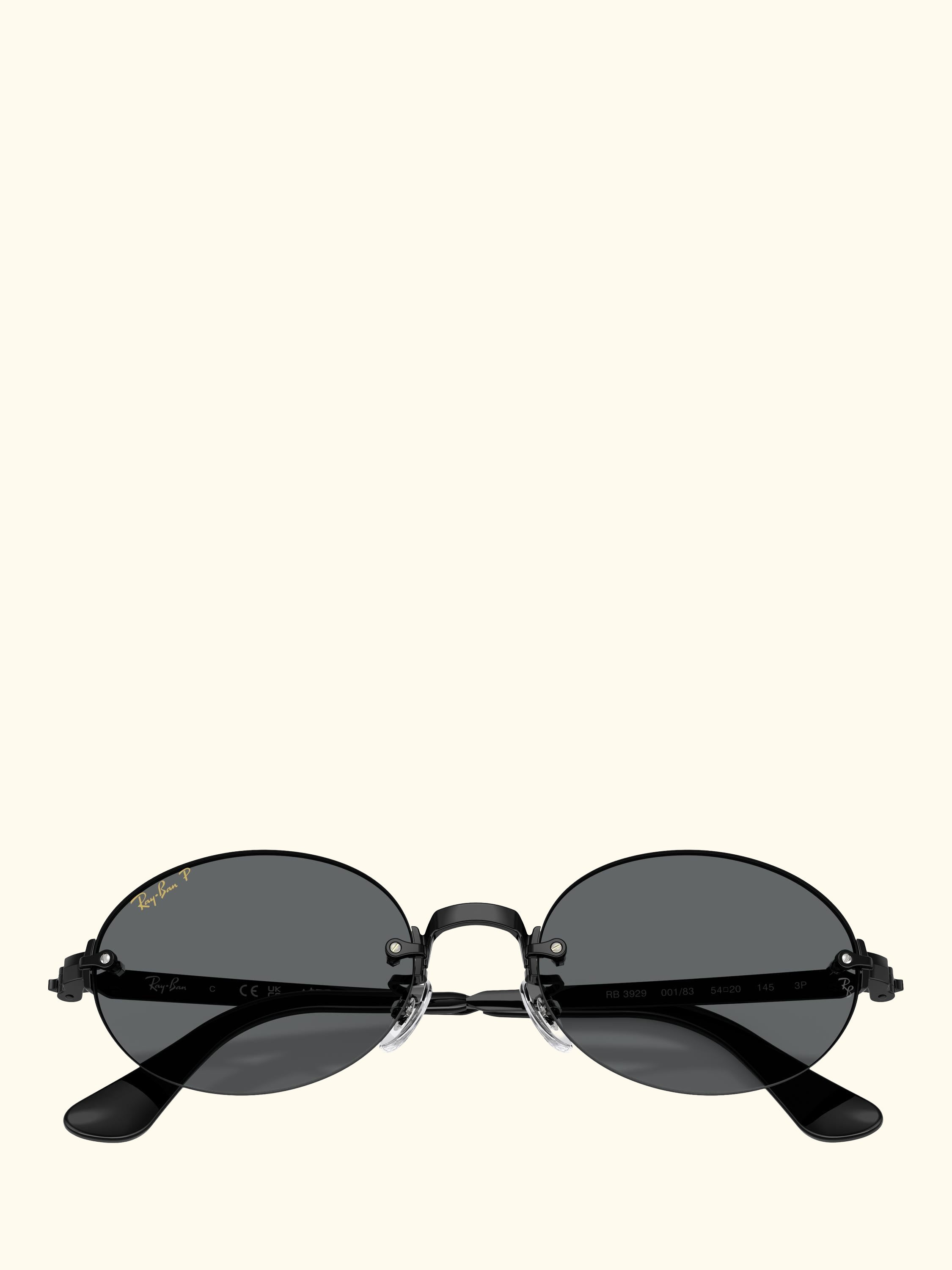 RB3929 Men's A$AP Rocky Polarised Oval Sunglasses, Black