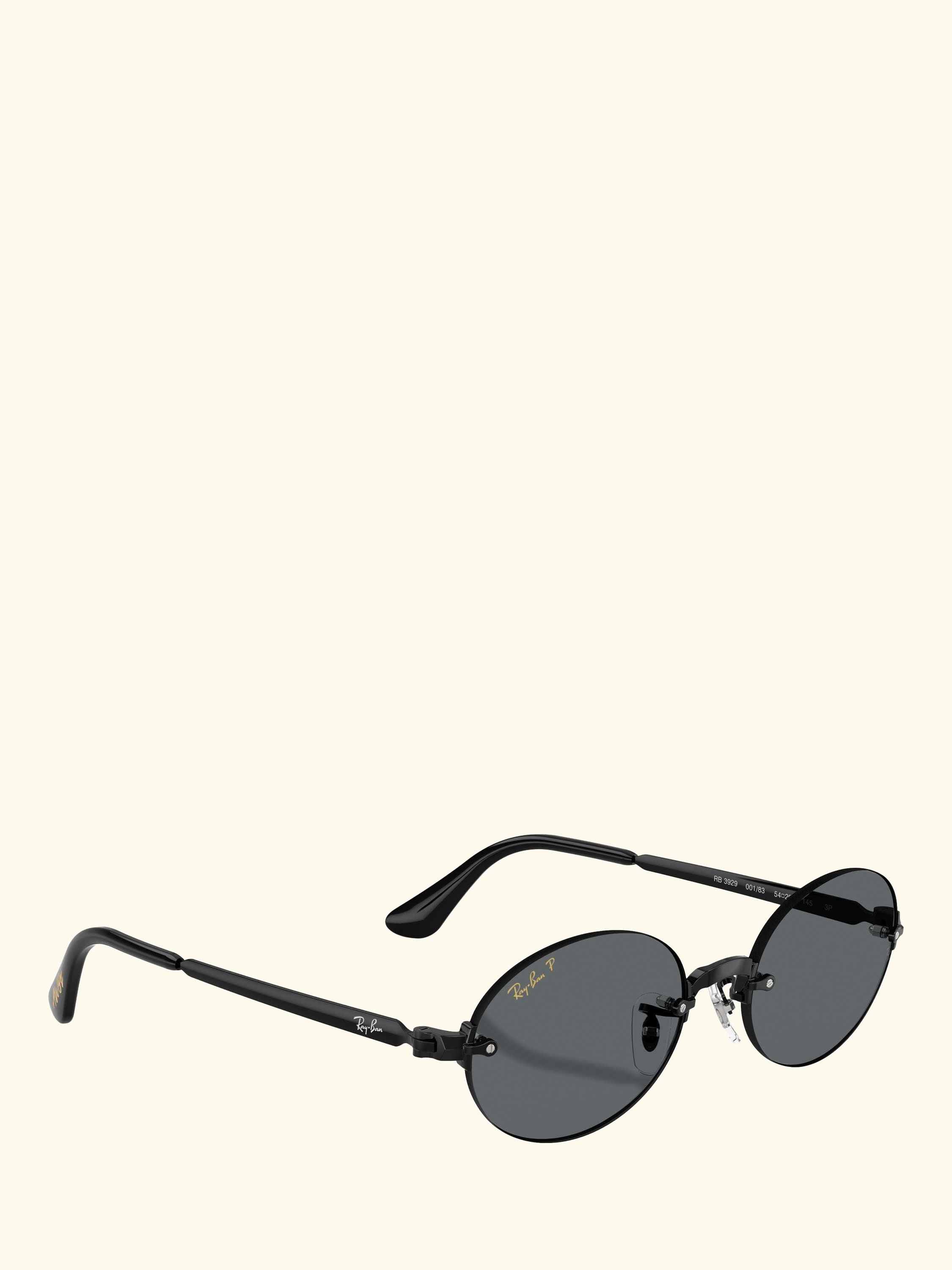 RB3929 Men's A$AP Rocky Polarised Oval Sunglasses, Black