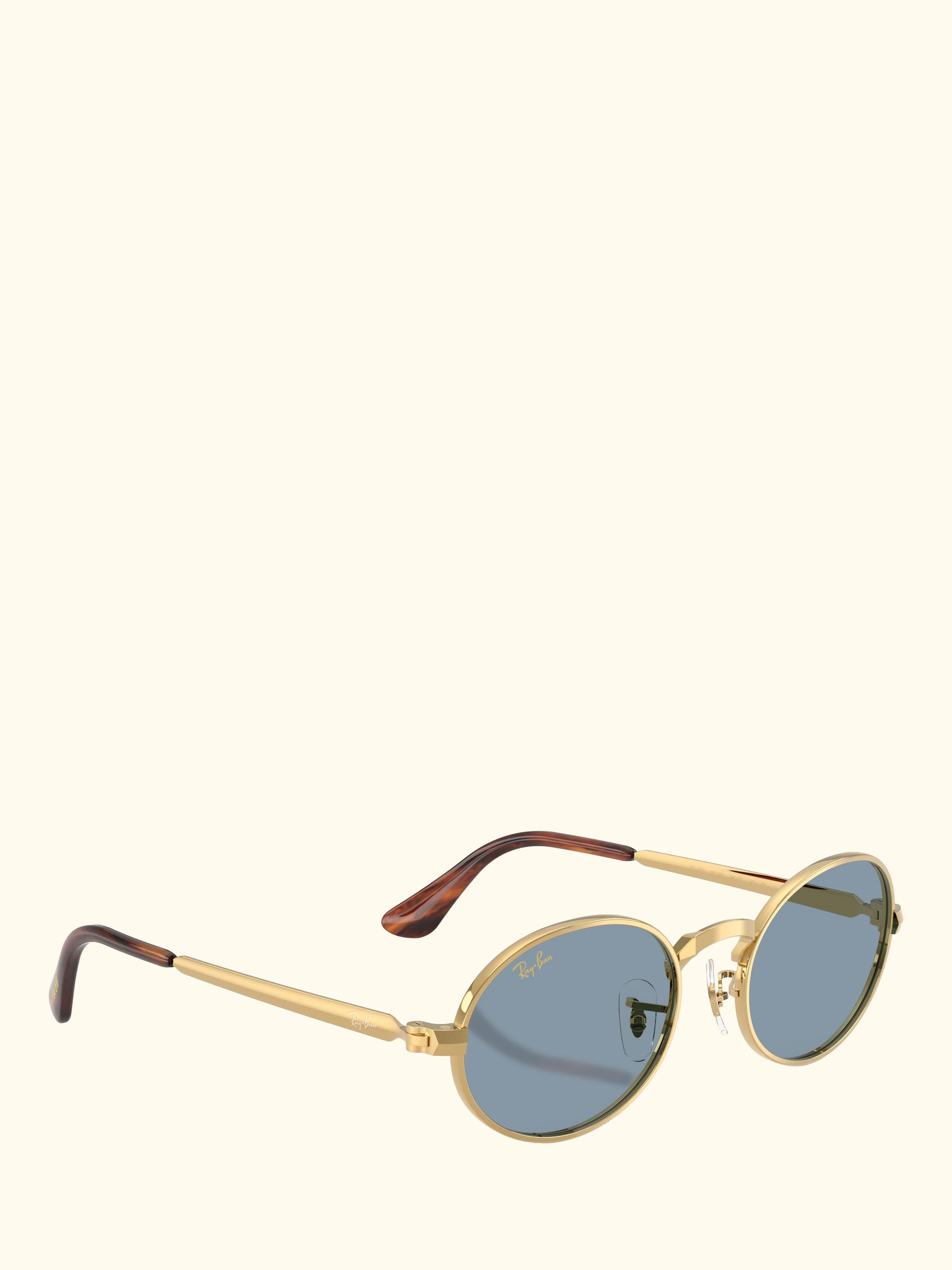 RB3931 Men's Oval Sunglasses, Arista Gold/Blue