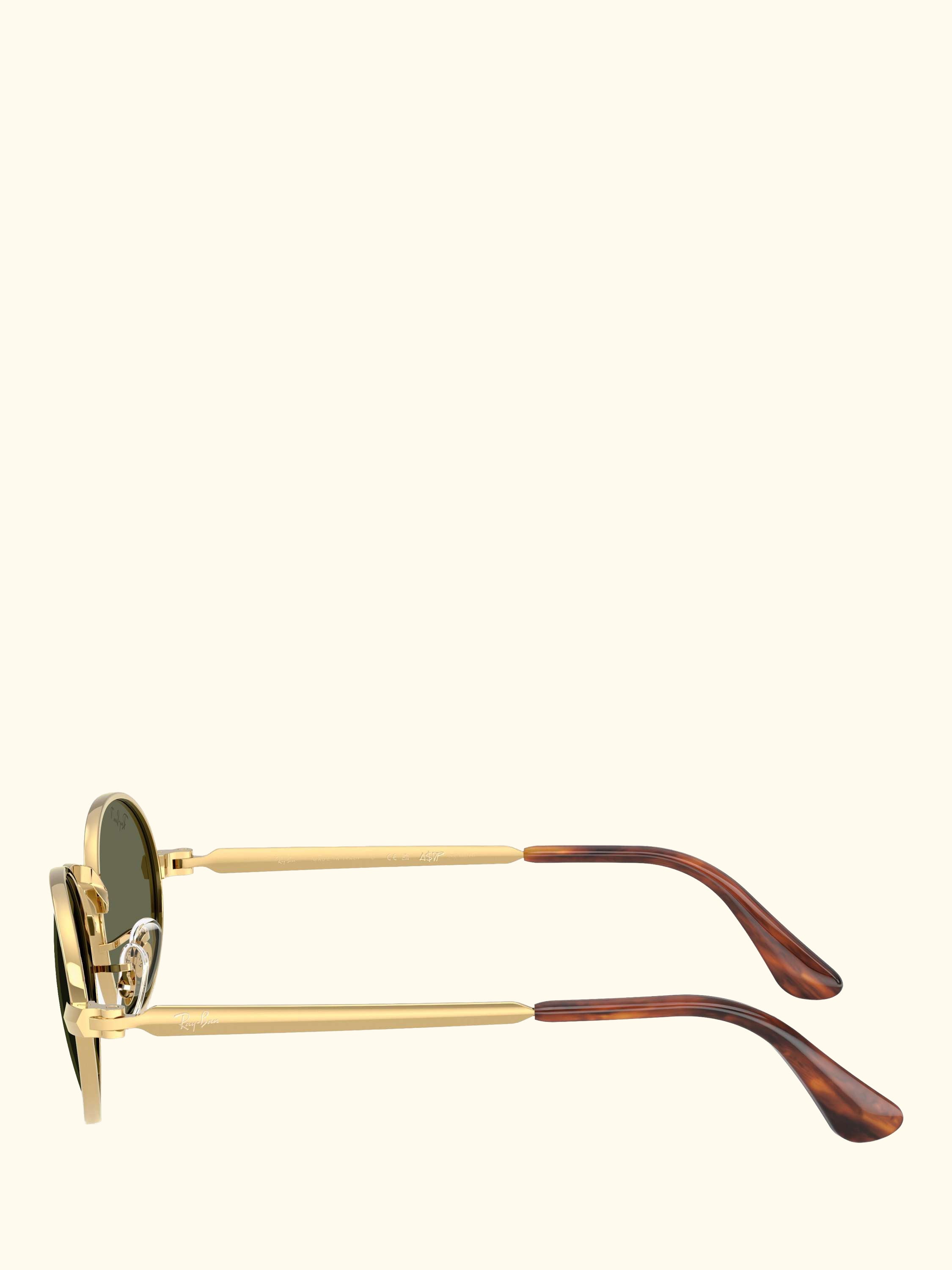 RB3931 Men's Polarised Oval Sunglasses, Arista Gold/Green