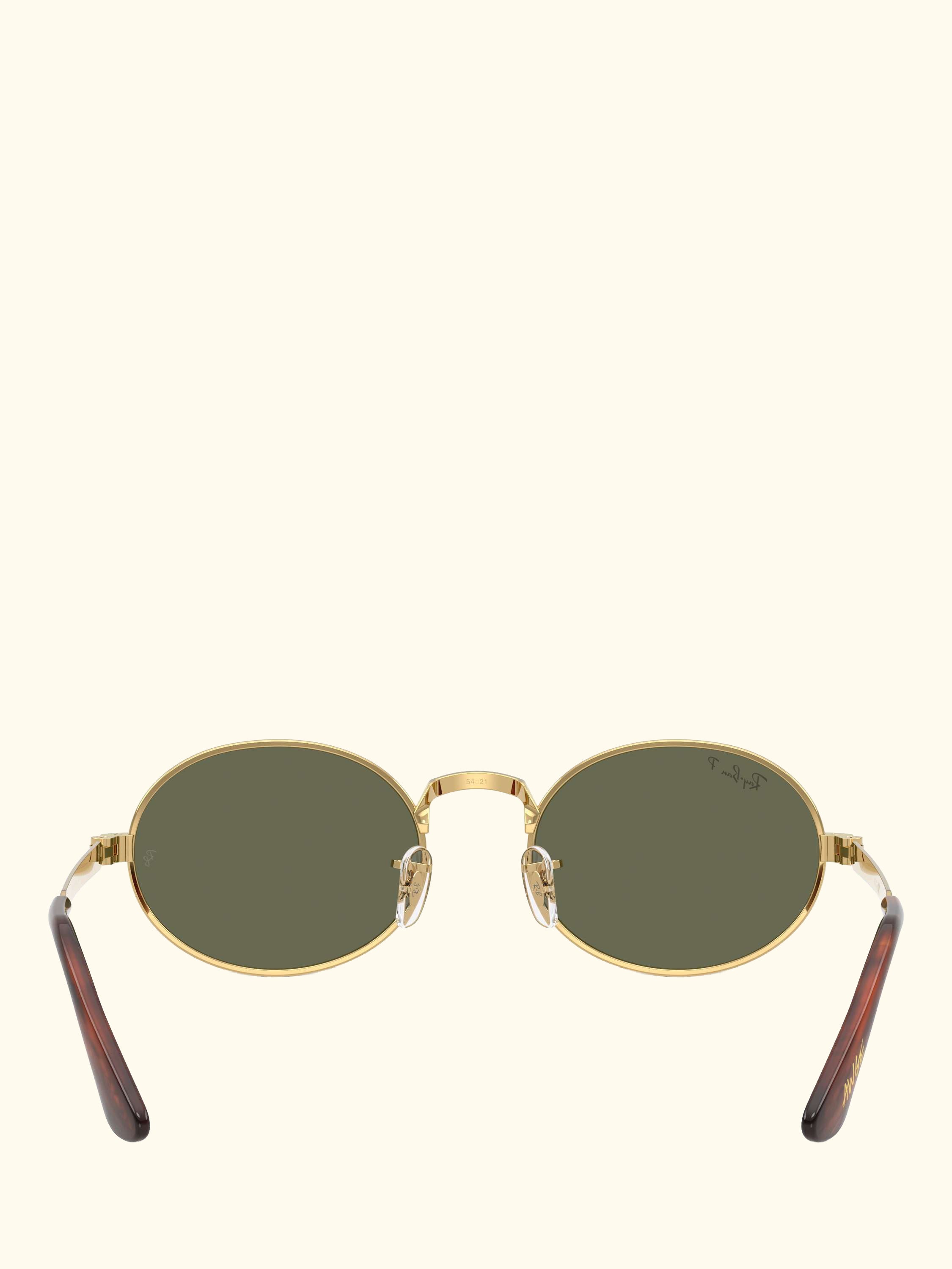 RB3931 Men's Polarised Oval Sunglasses, Arista Gold/Green