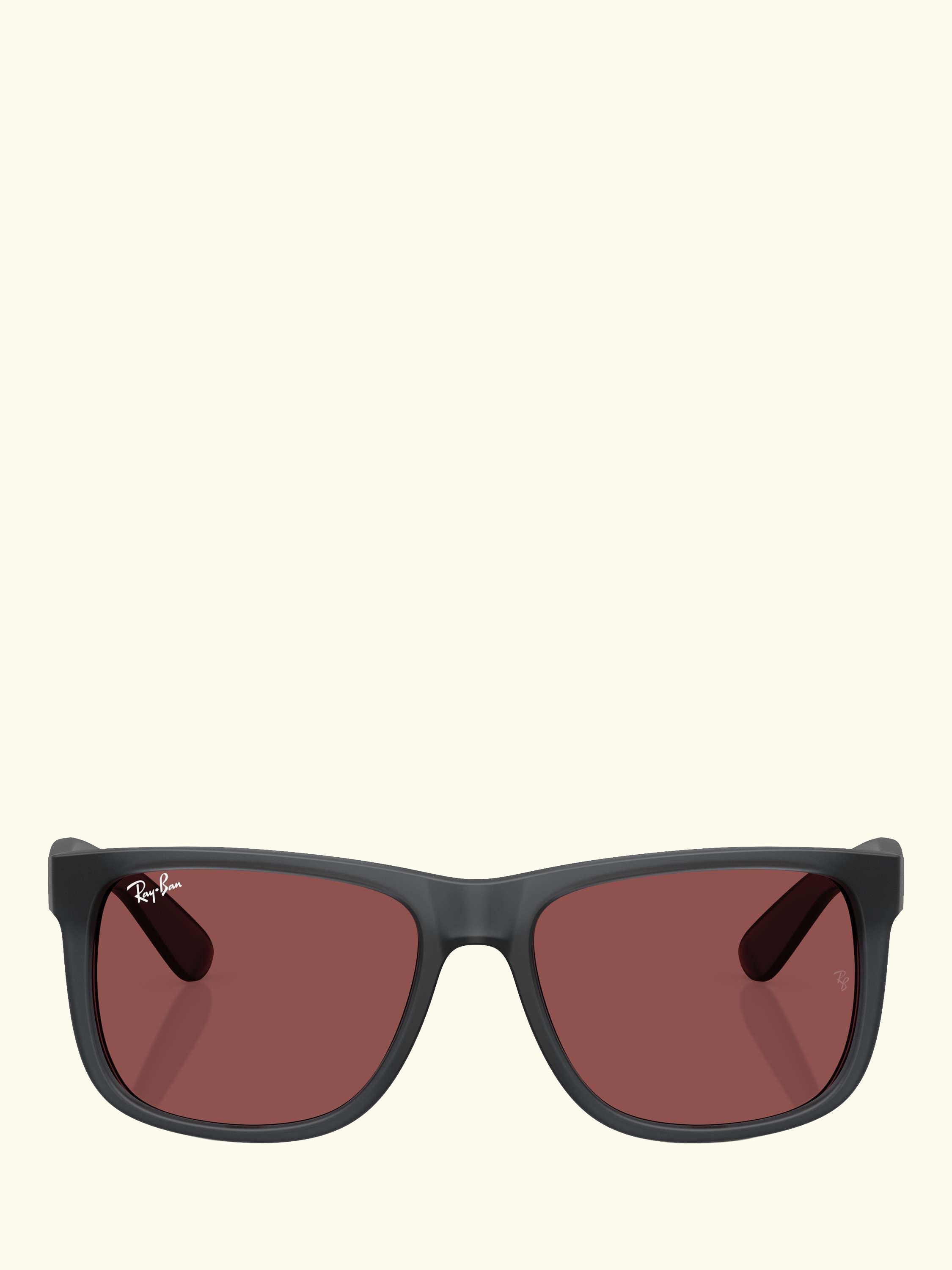 RB4165 Men's Justin Classic Square Sunglasses, Opal Grey/Red
