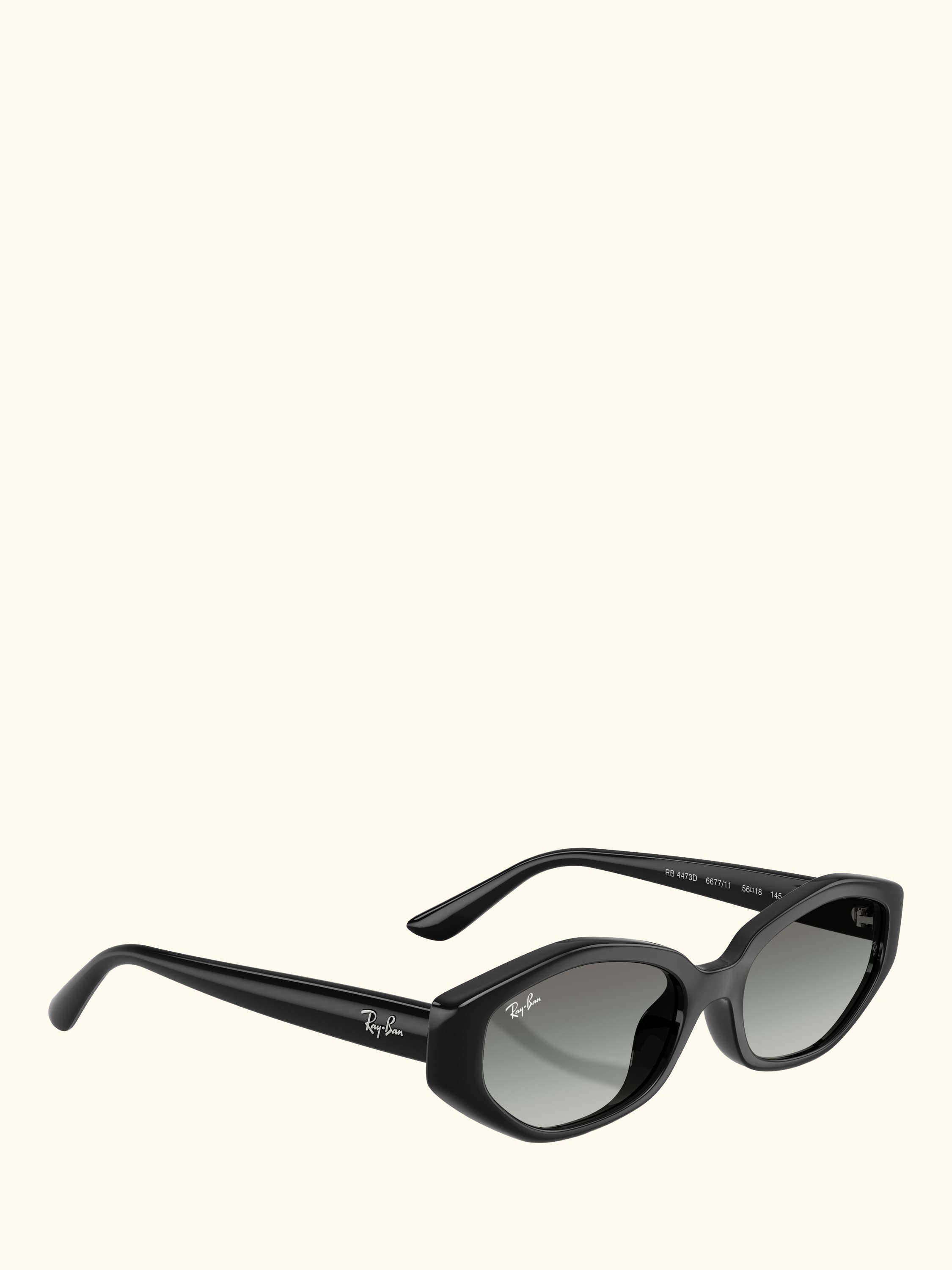RB4473D Men's Irregular Sunglasses, Black/Grey Gradient