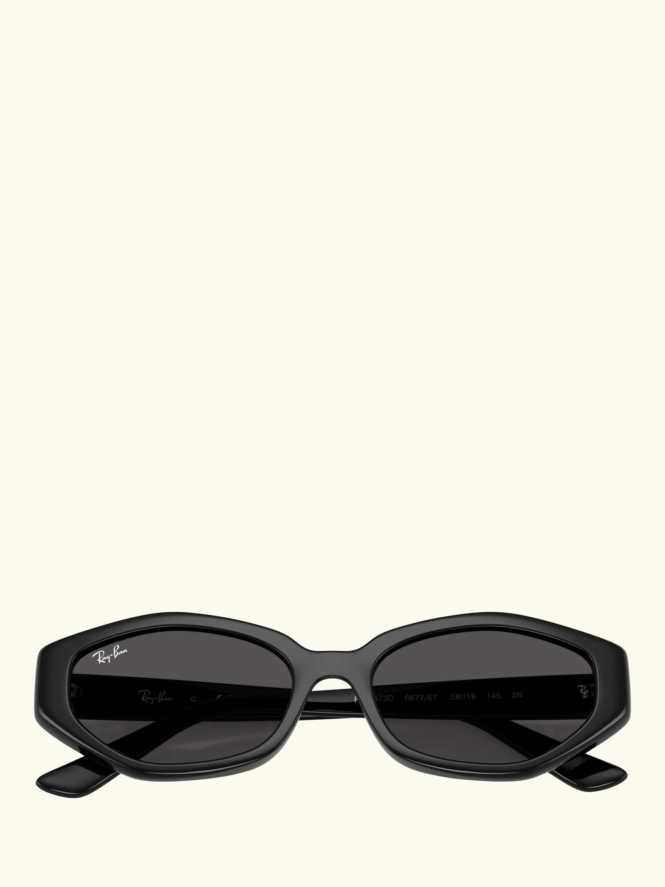 RB4473D Men's Irregular Sunglasses, Black