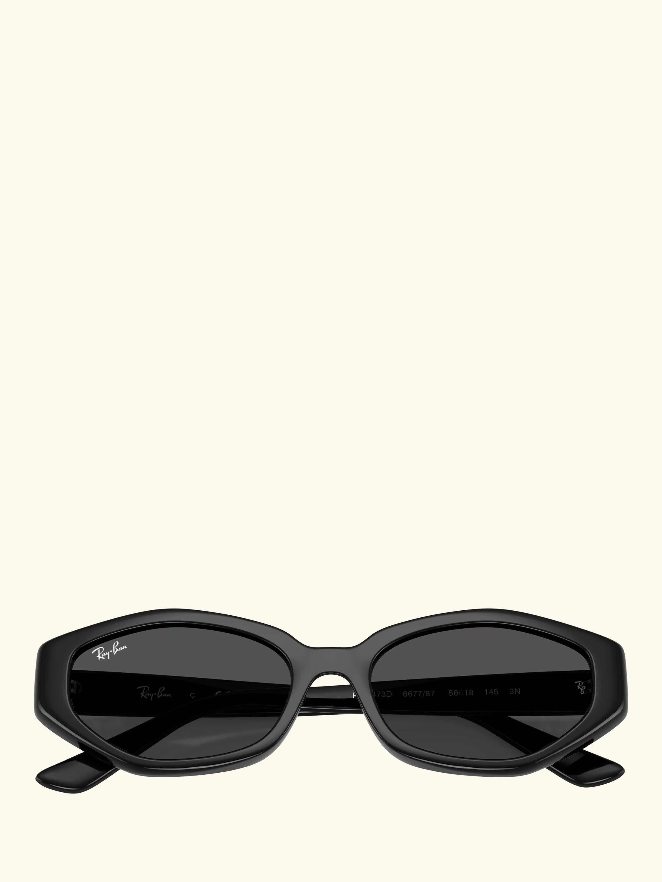 RB4473D Men's Irregular Sunglasses, Black