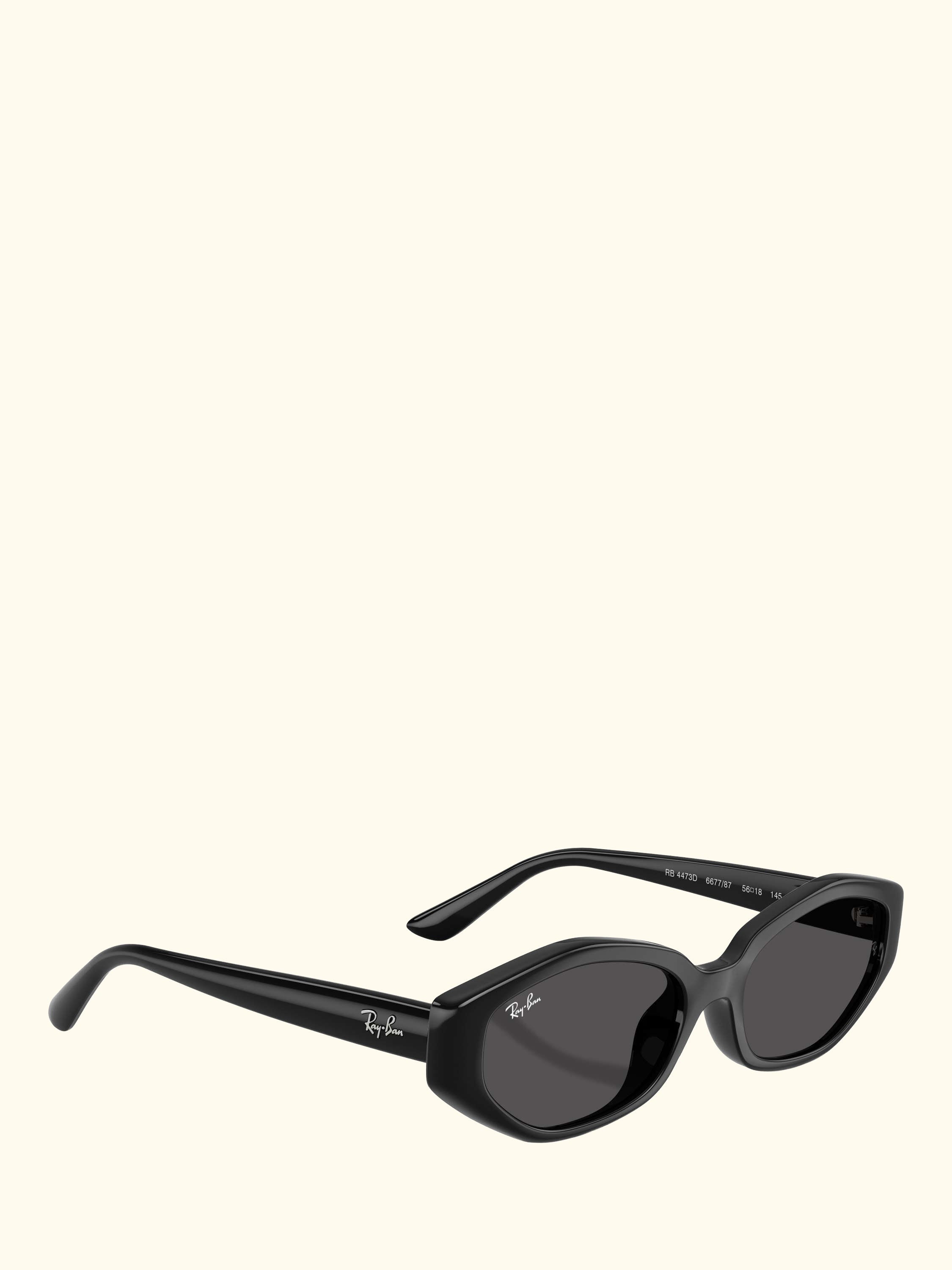 RB4473D Men's Irregular Sunglasses, Black