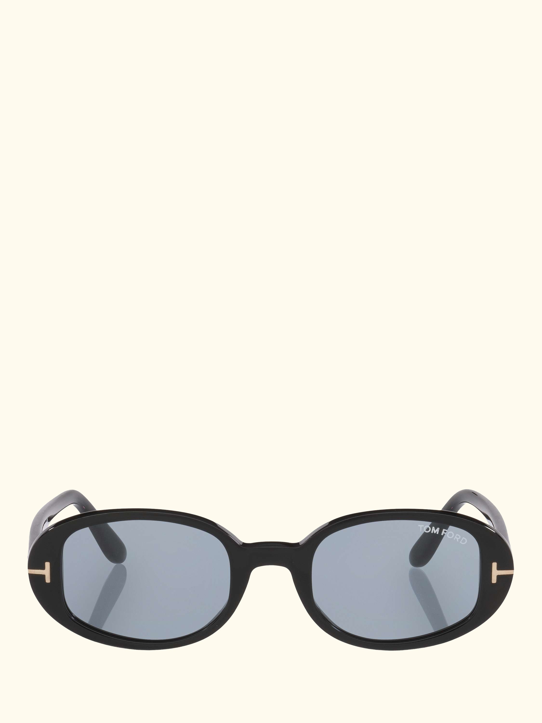 TR002277 Unisex Oval Sunglasses, Shiny Black/Blue