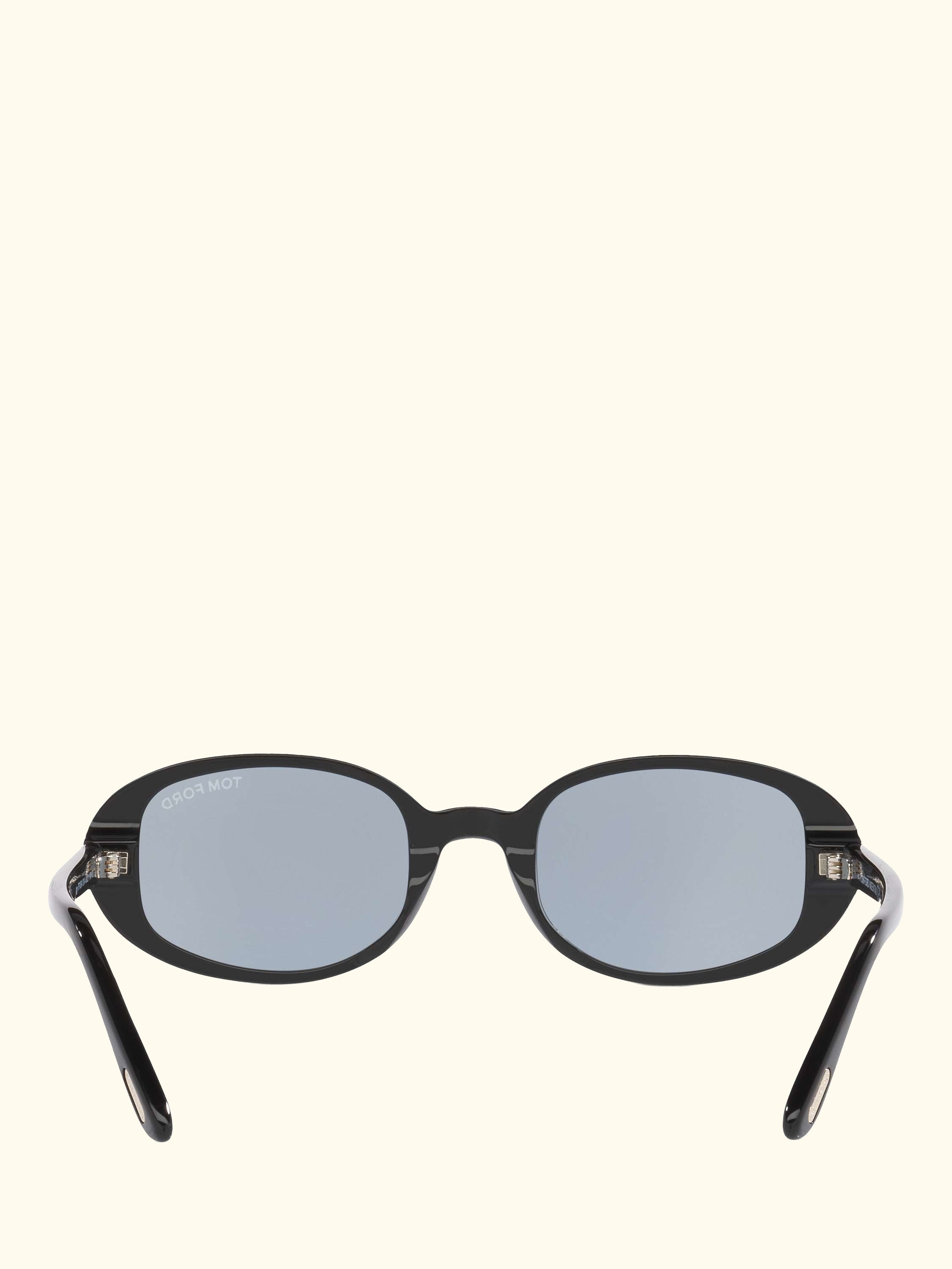 TR002277 Unisex Oval Sunglasses, Shiny Black/Blue