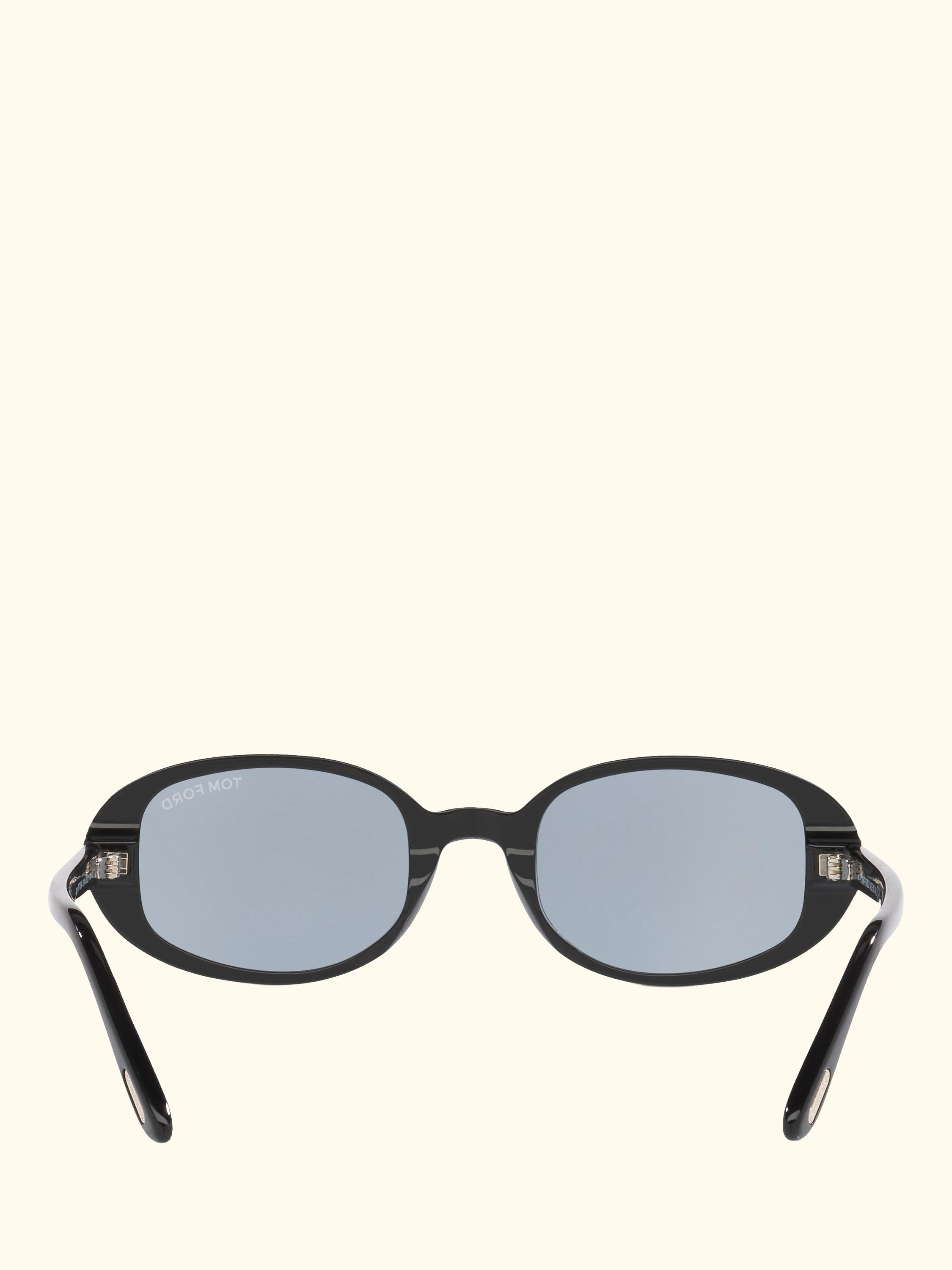 TR002277 Unisex Oval Sunglasses, Shiny Black/Blue