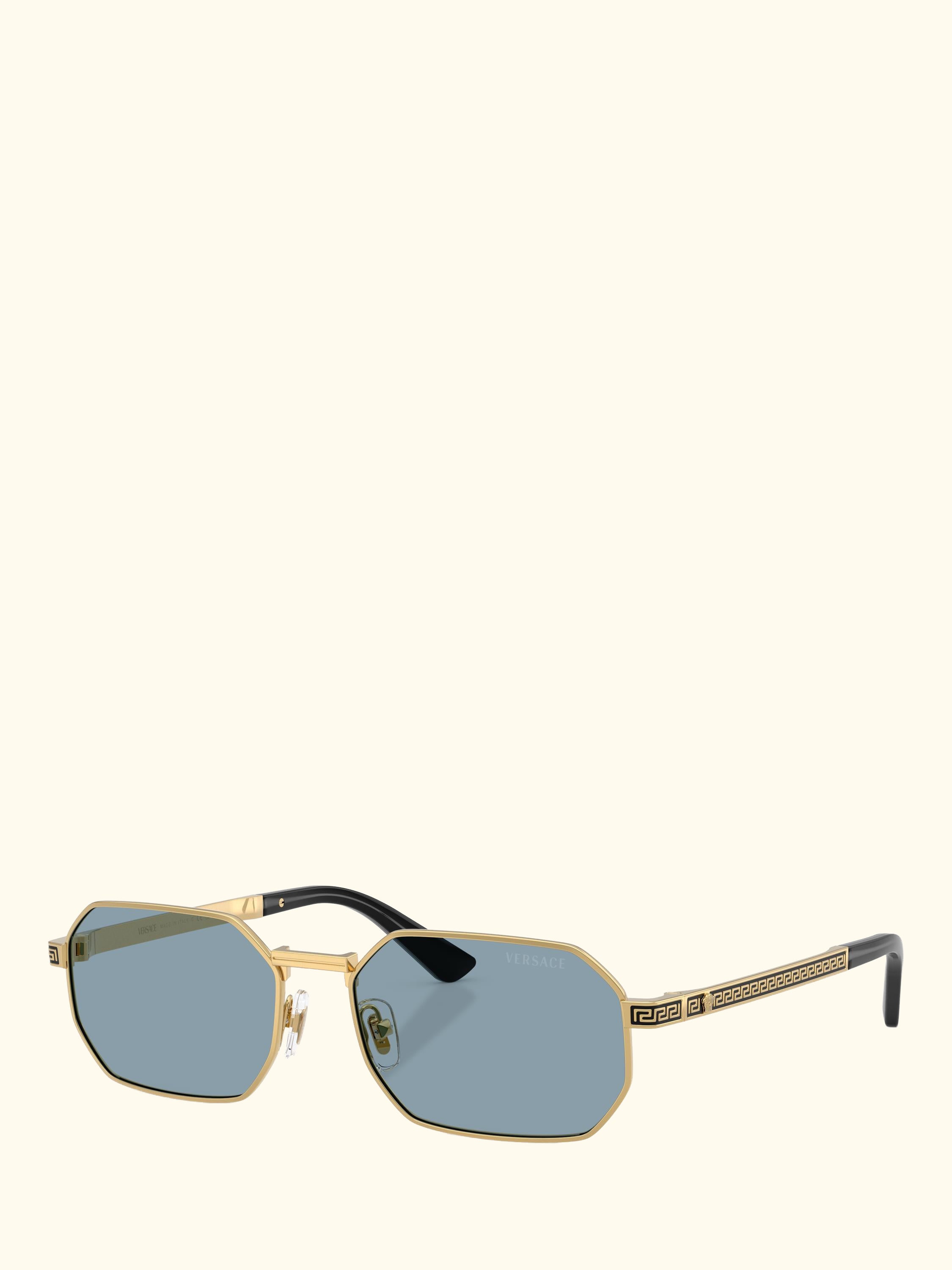VE2297 Round Sunglasses, Gold