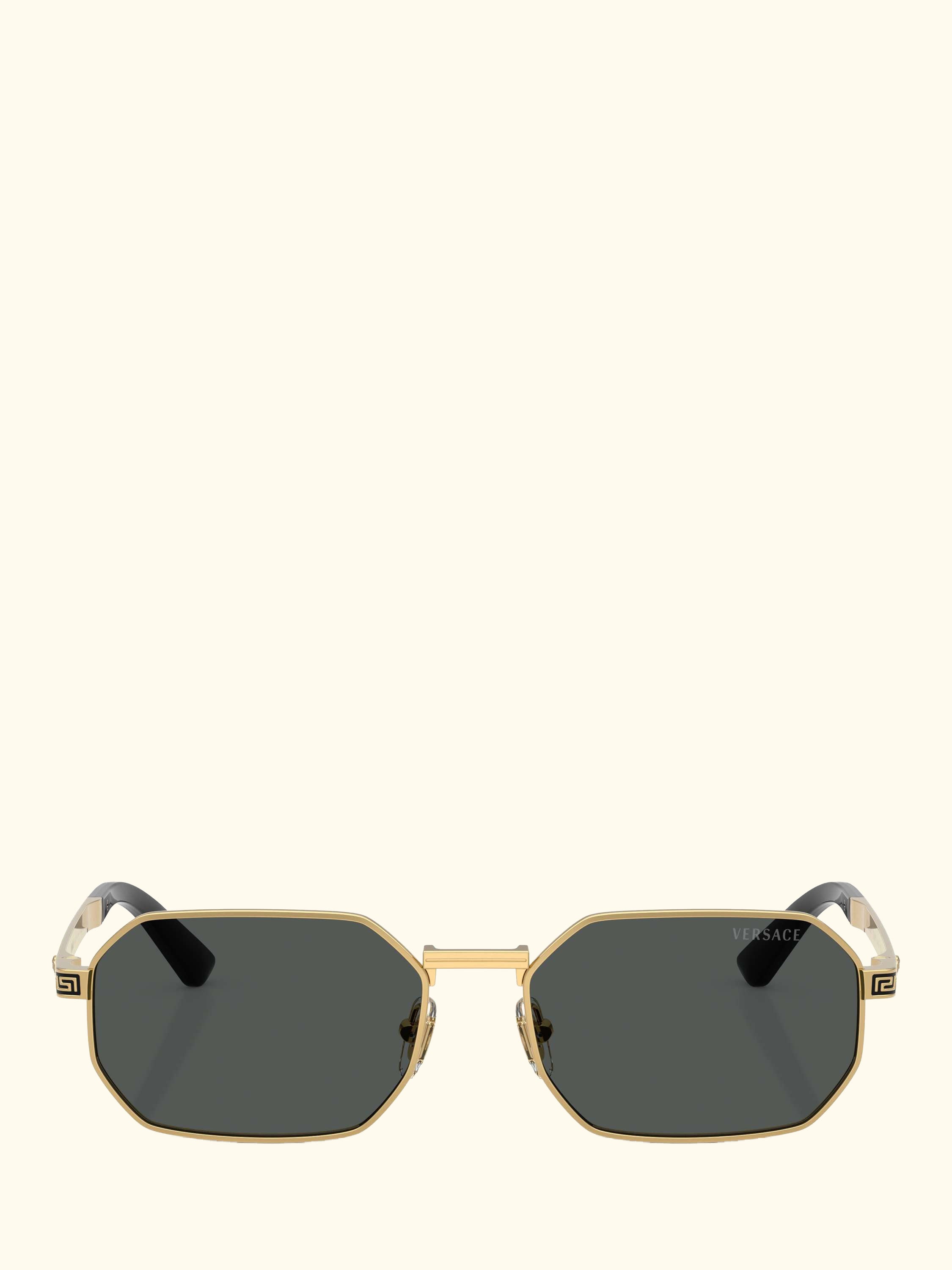 VE2297 Men's Irregular Sunglasses, Gold/Grey