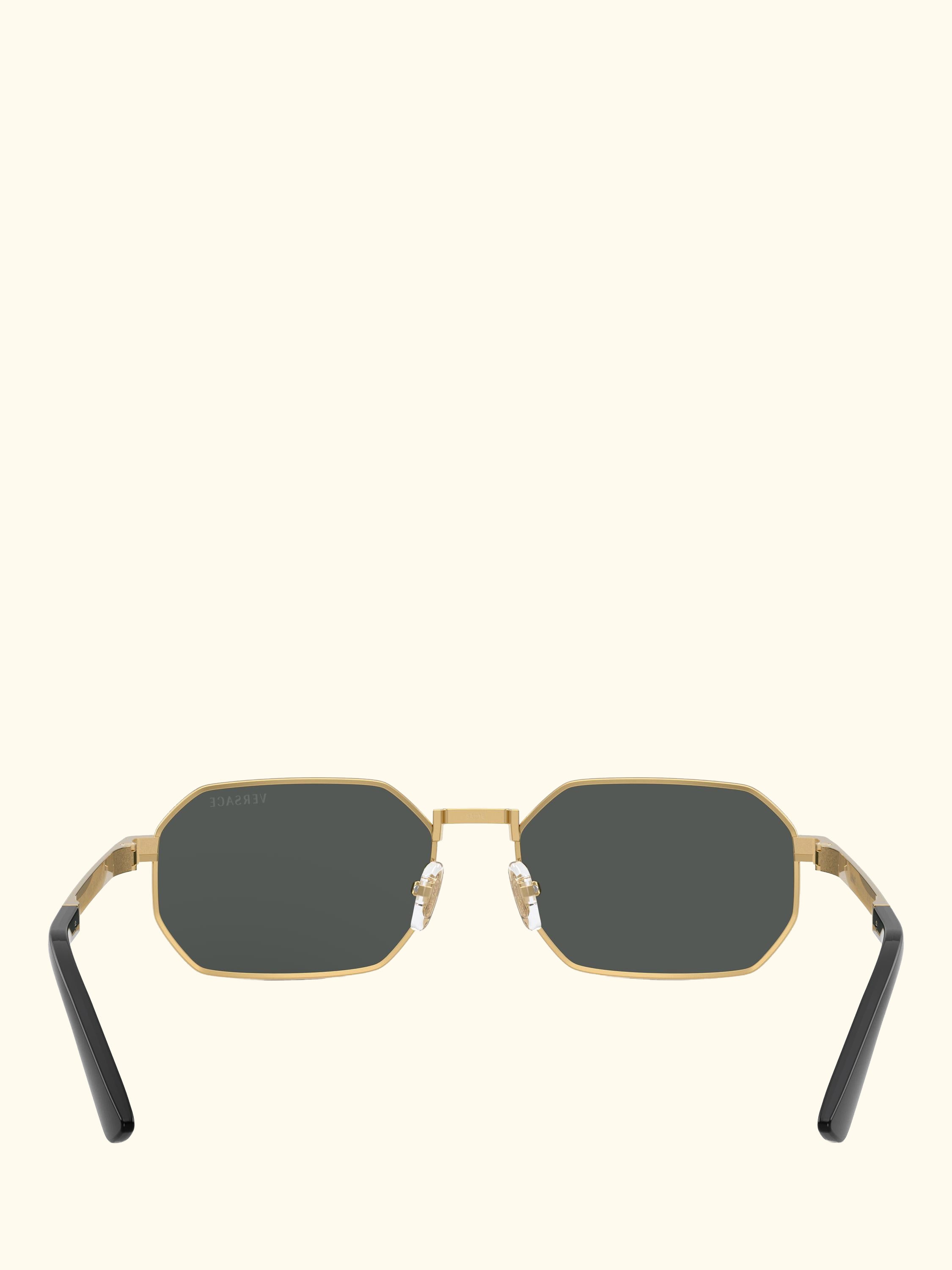 VE2297 Men's Irregular Sunglasses, Gold/Grey