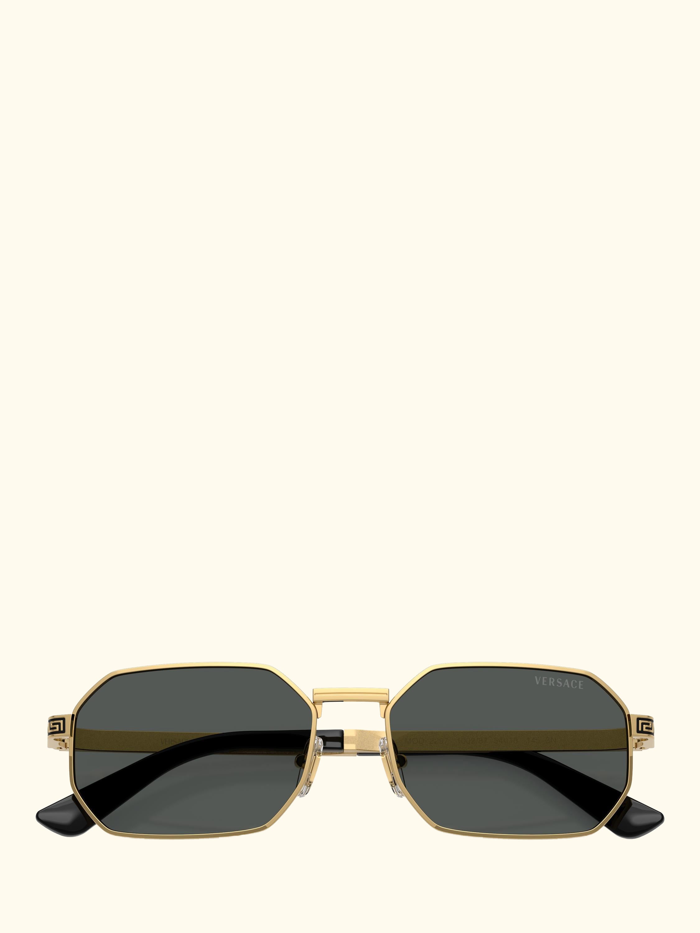 VE2297 Men's Irregular Sunglasses, Gold/Grey