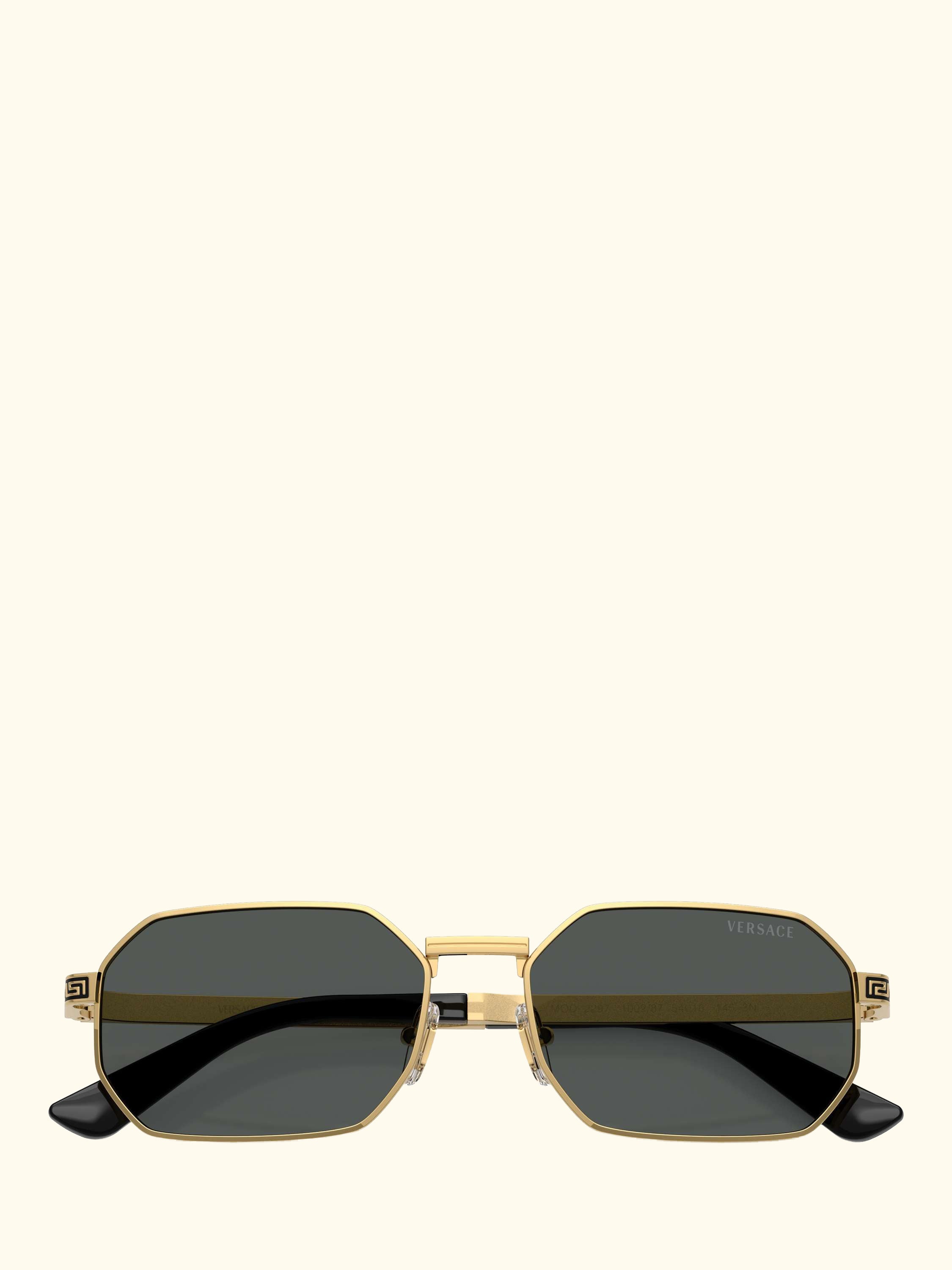 VE2297 Men's Irregular Sunglasses, Gold/Grey