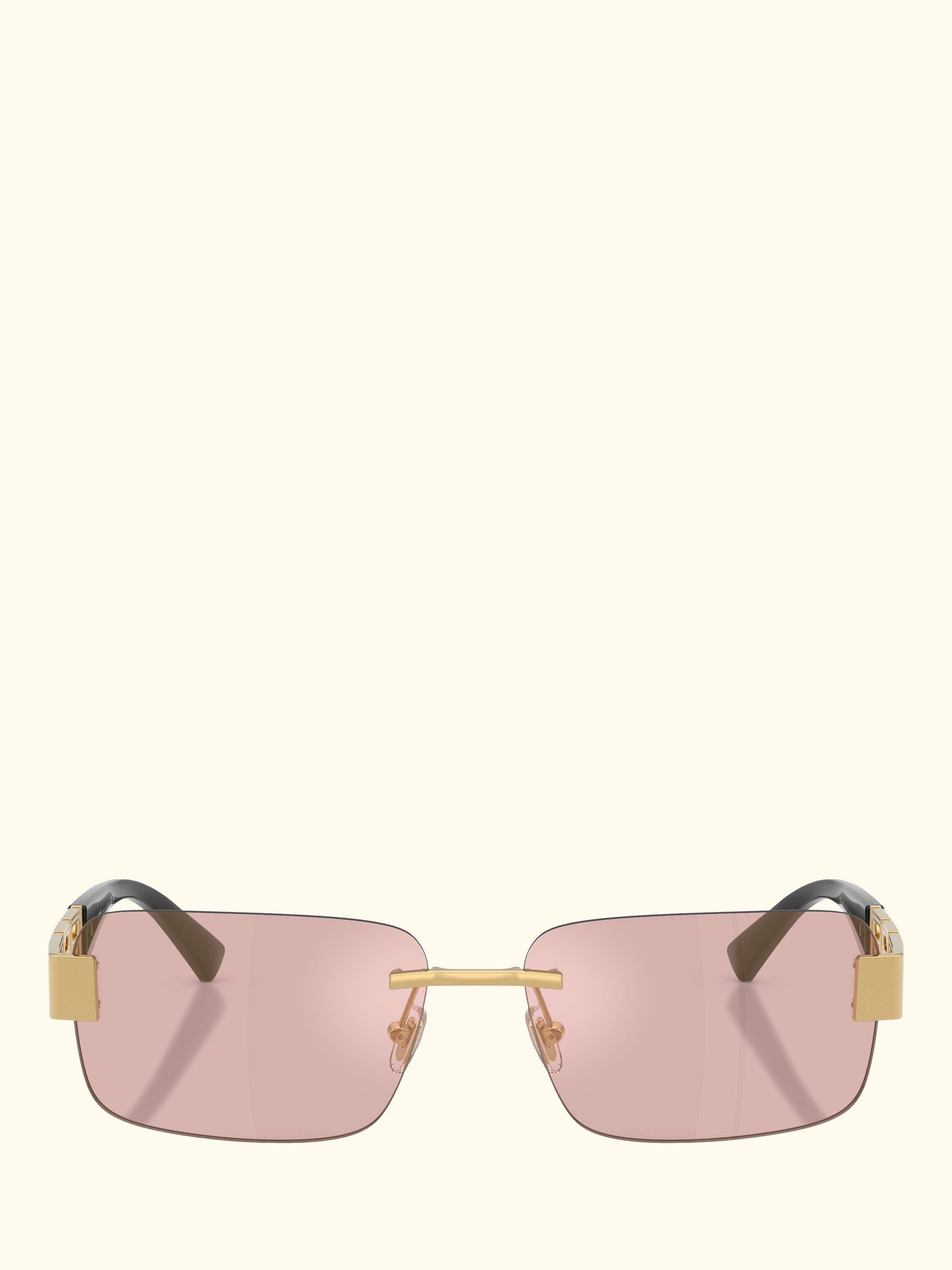 0VE2298 Men's Rectangular Sunglasses, Gold/Pink