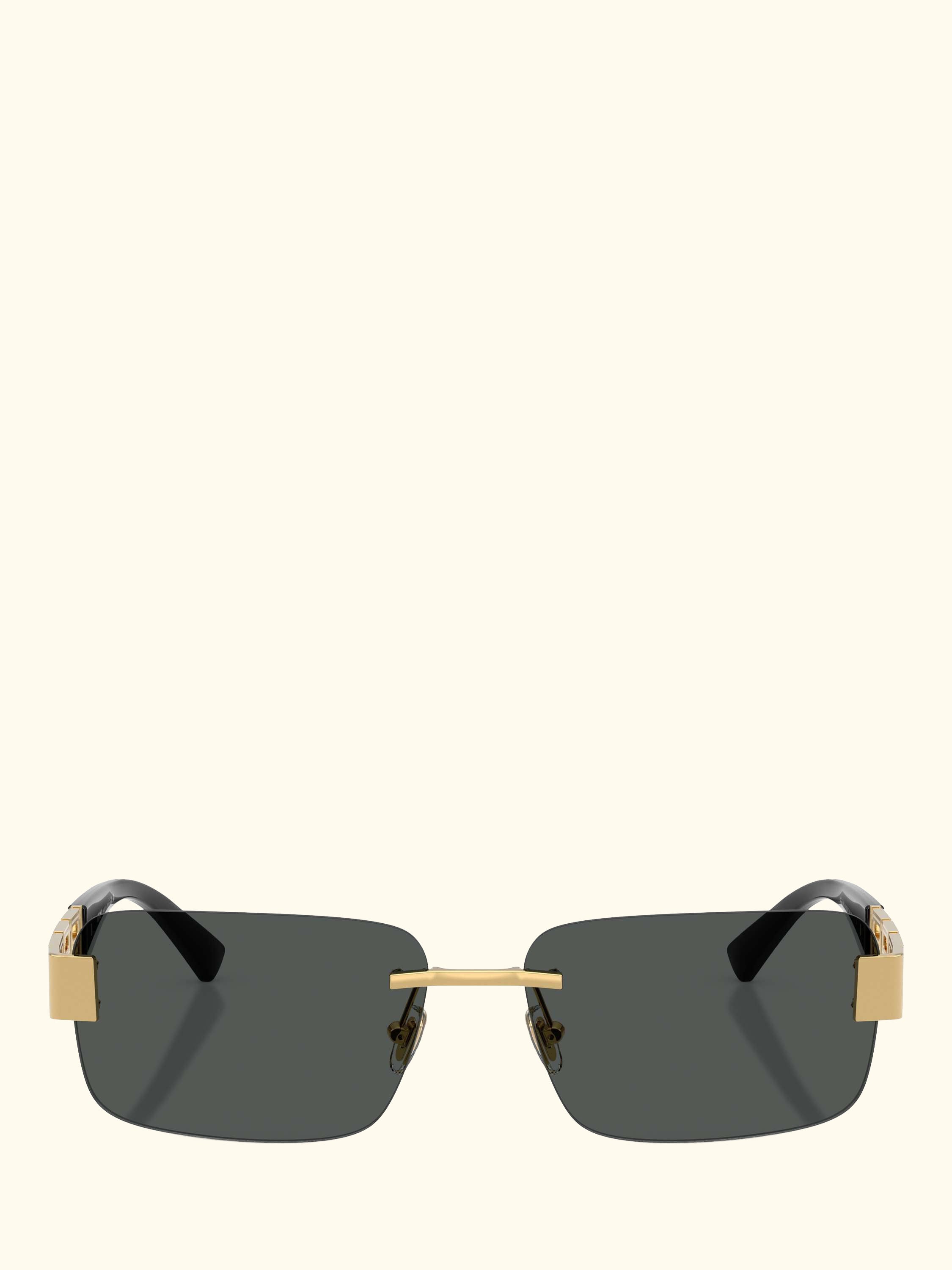 0VE2298 Men's Rectangular Sunglasses, Gold/Black