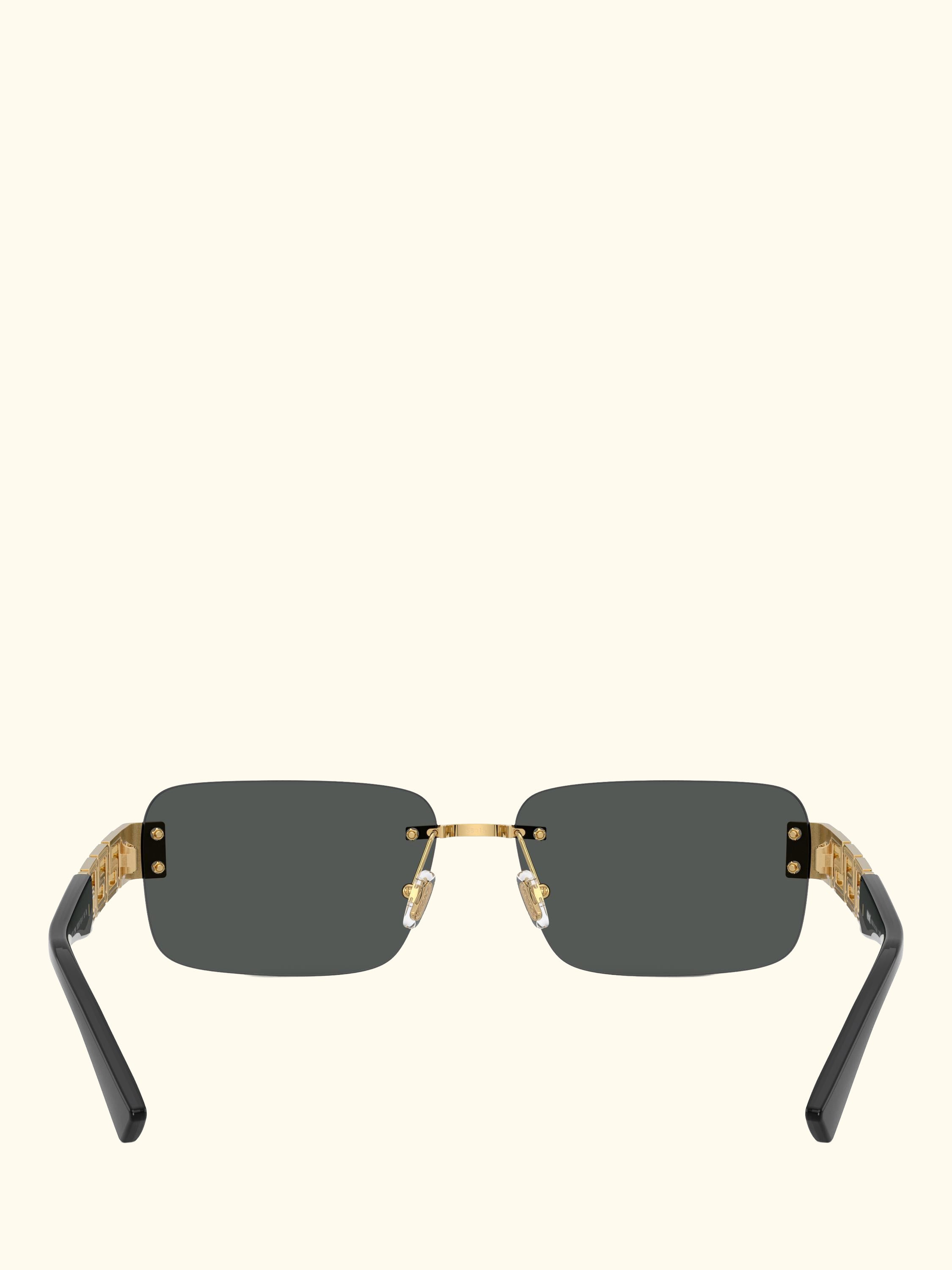 0VE2298 Men's Rectangular Sunglasses, Gold/Black