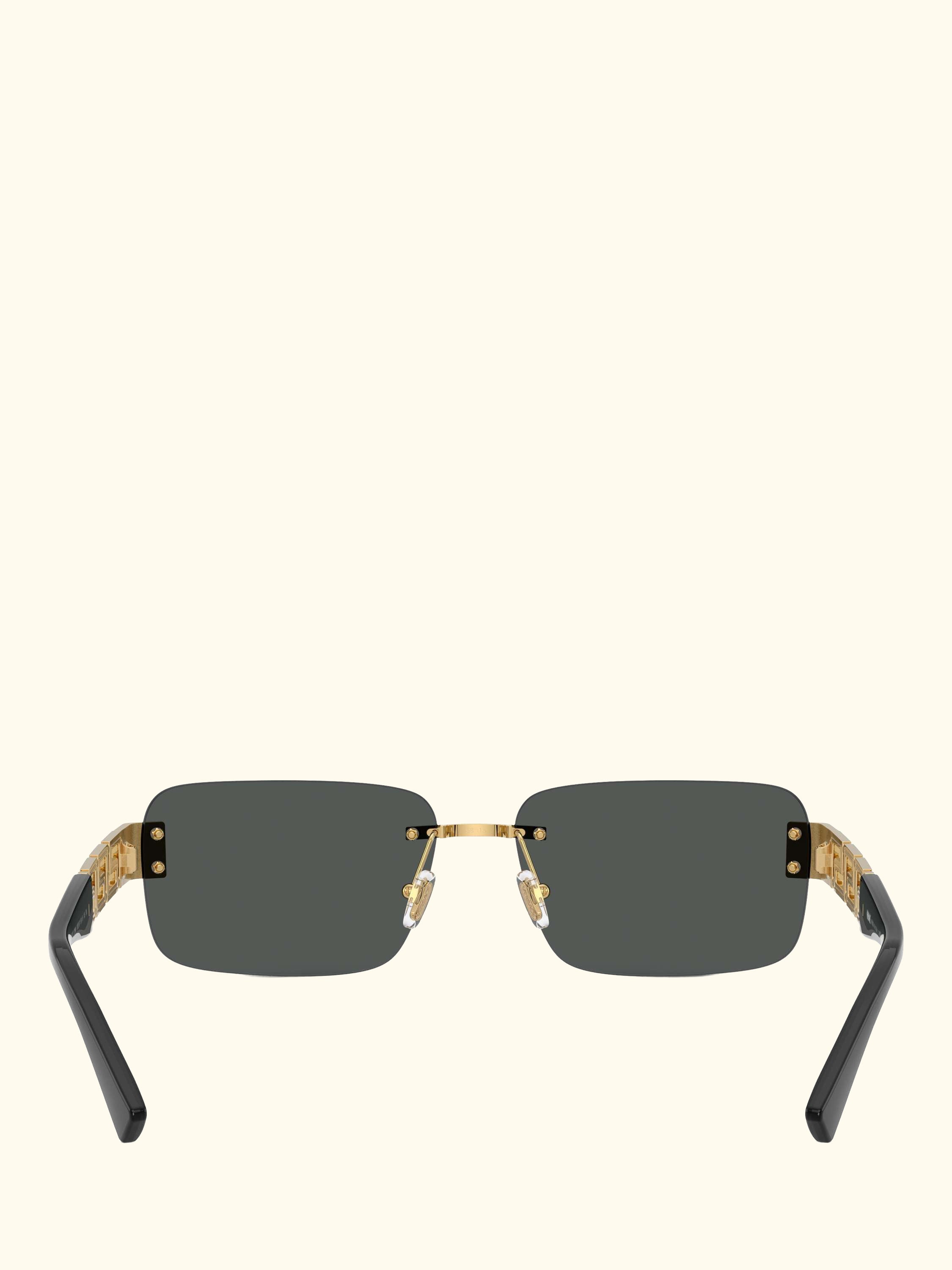 0VE2298 Men's Rectangular Sunglasses, Gold/Black
