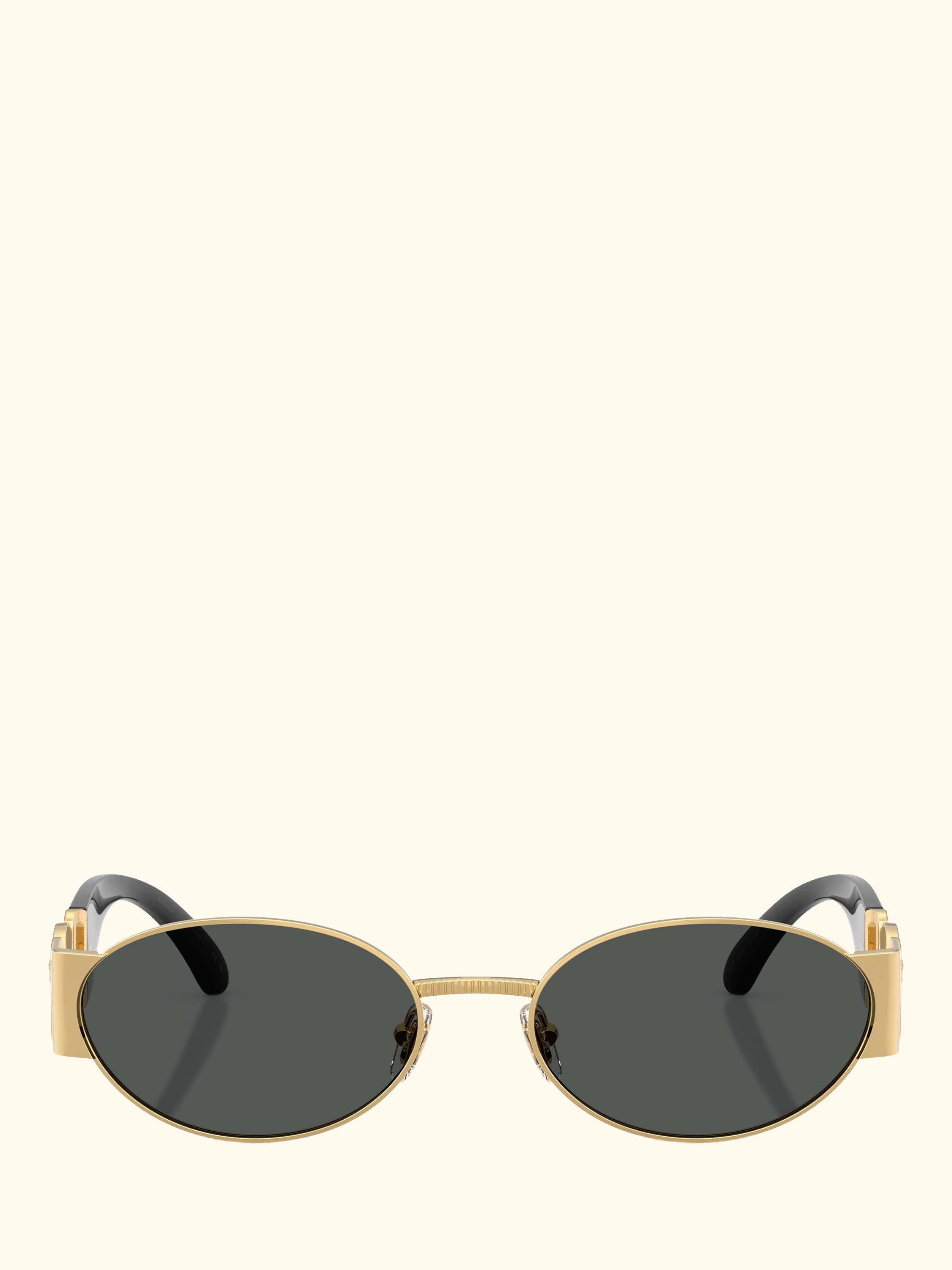 VE2299 Men's Oval Sunglasses, Gold/Black