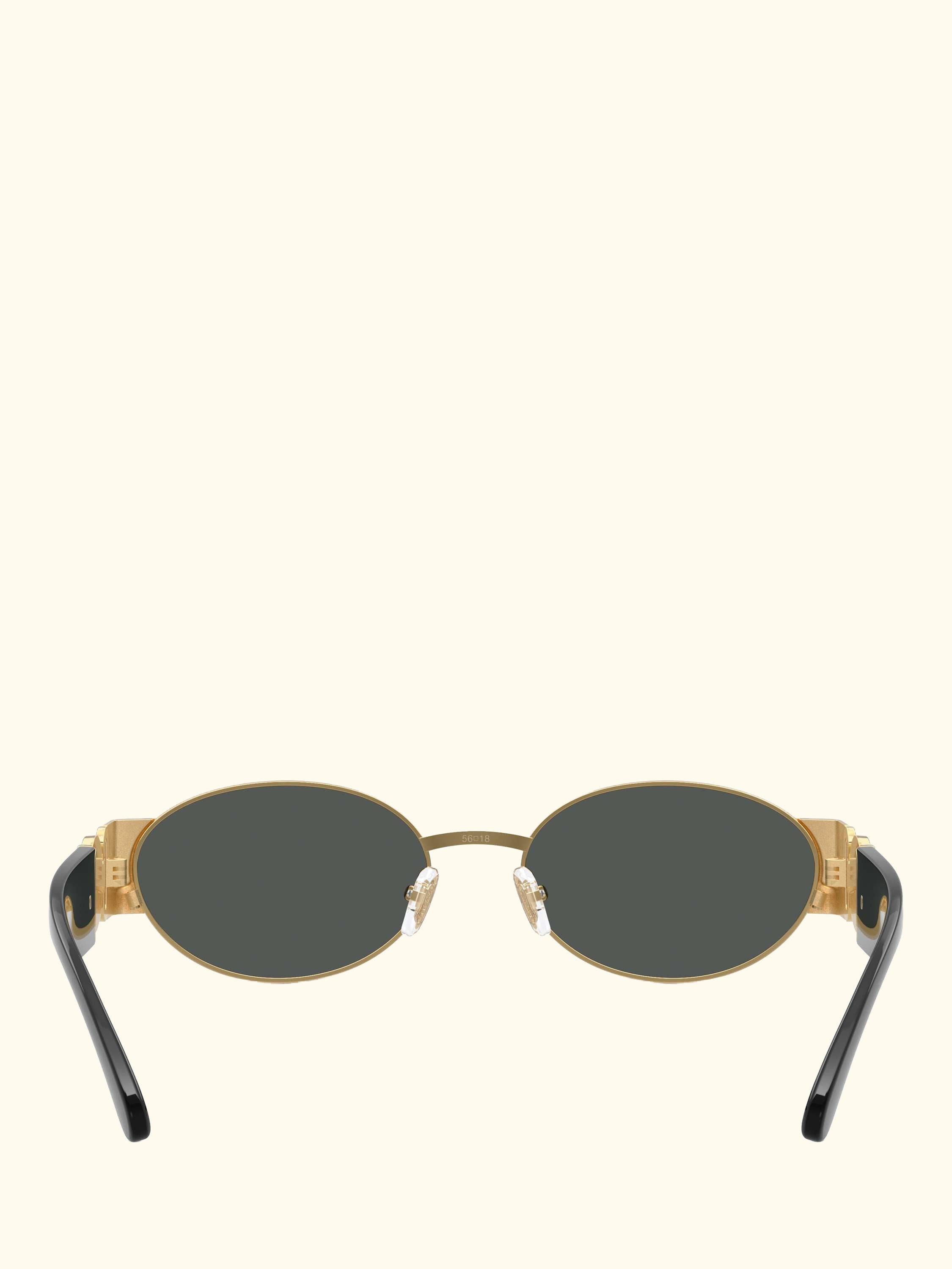 VE2299 Men's Oval Sunglasses, Gold/Black