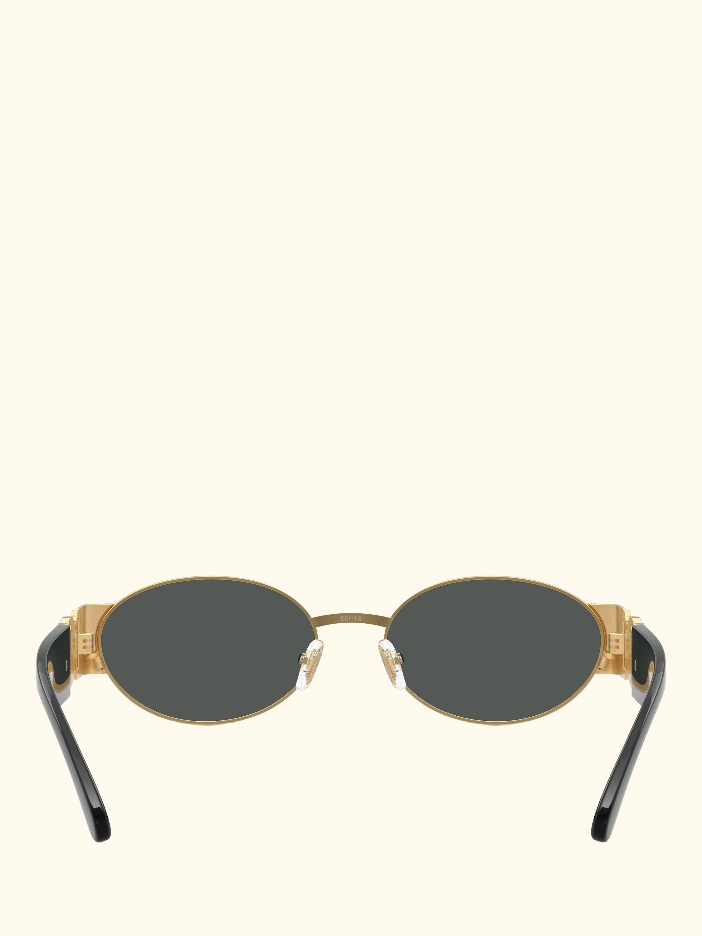 VE2299 Men's Oval Sunglasses, Gold/Black