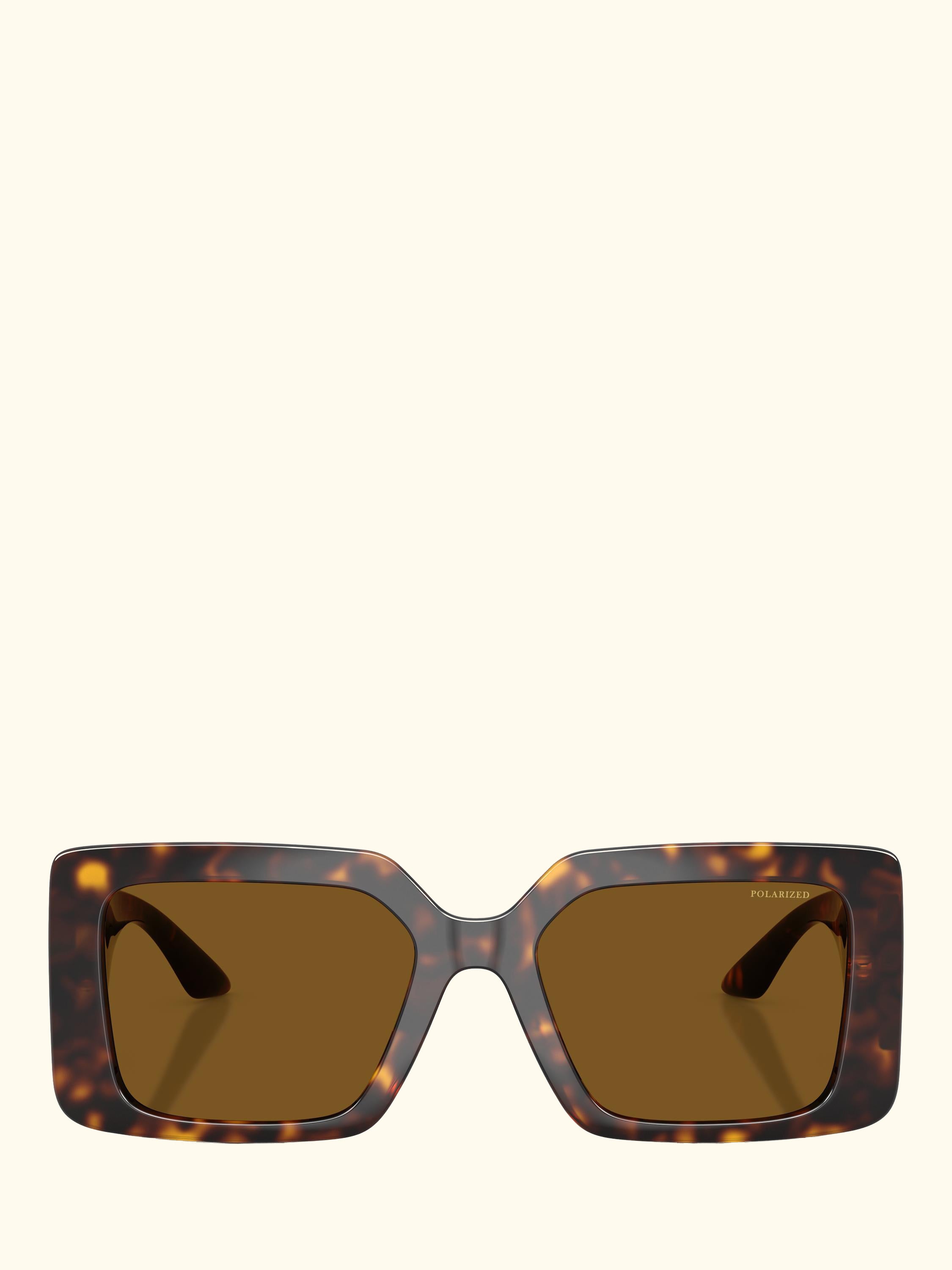 VE4505U Women's Polarised Square Sunglasses, 	Havana/Brown