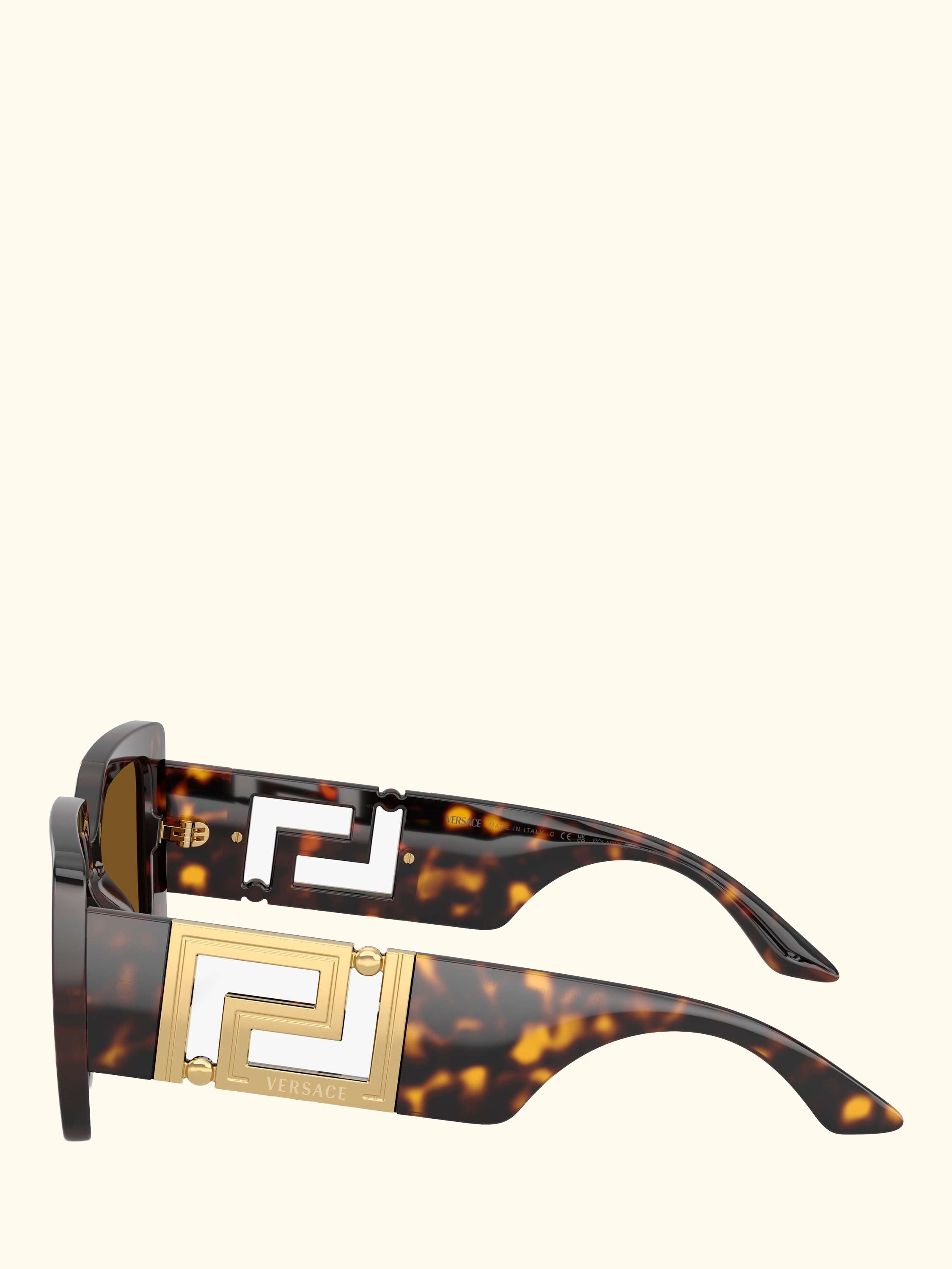 VE4505U Women's Polarised Square Sunglasses, 	Havana/Brown