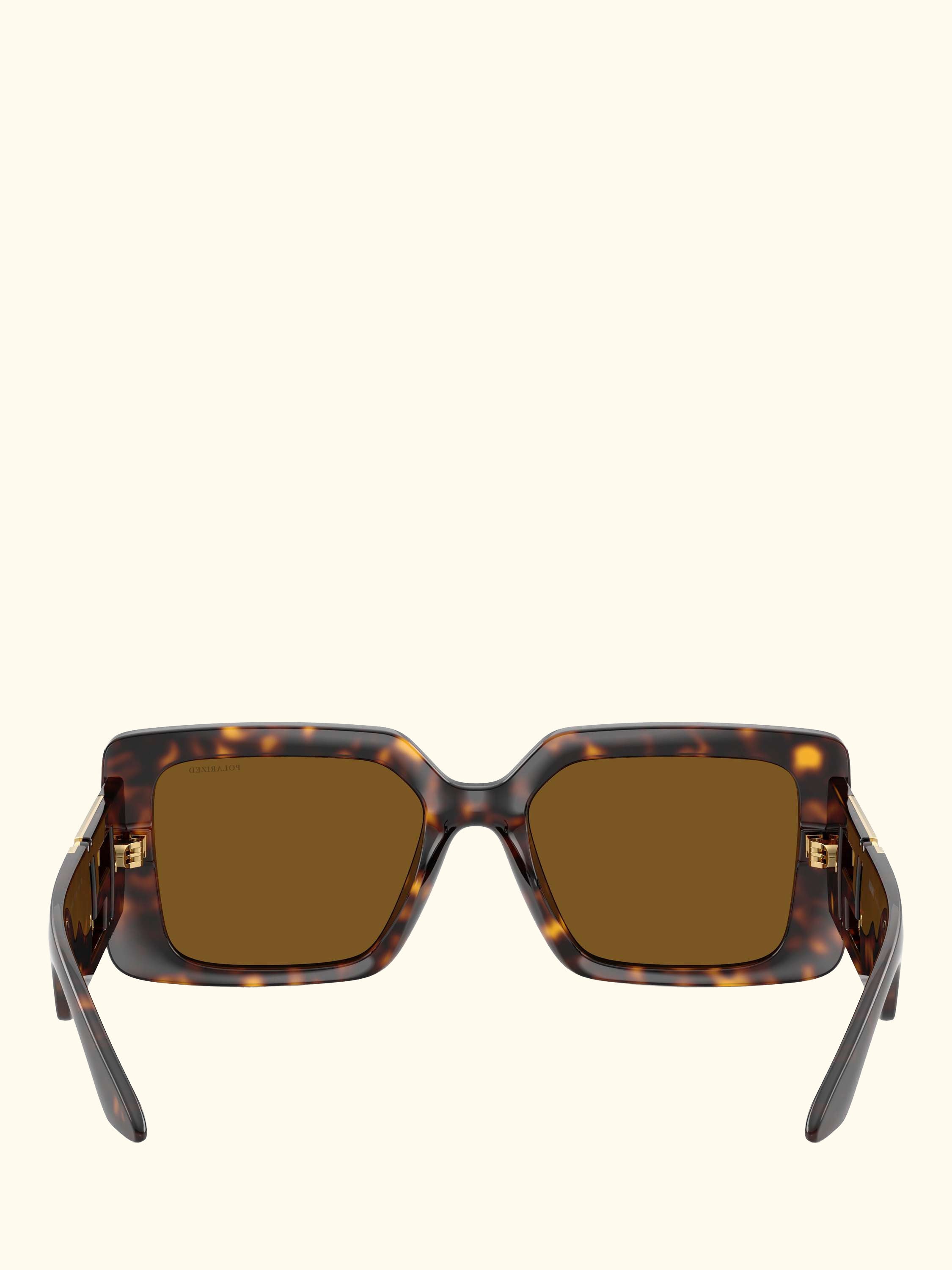 VE4505U Women's Polarised Square Sunglasses, 	Havana/Brown