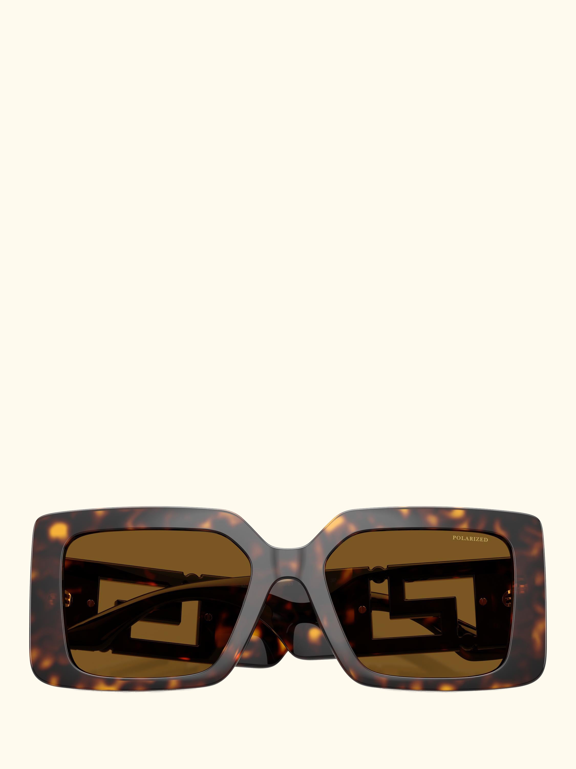 VE4505U Women's Polarised Square Sunglasses, 	Havana/Brown