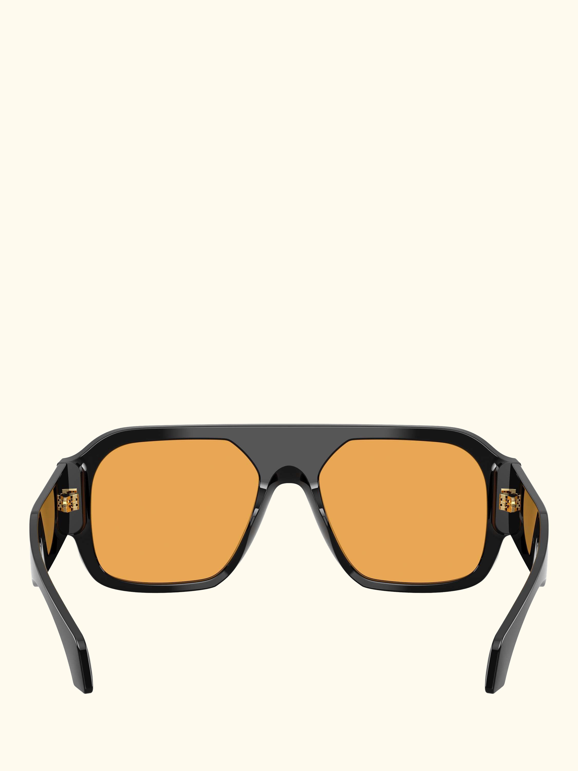 VE4508U Men's Oval Sunglasses, Black/Orange