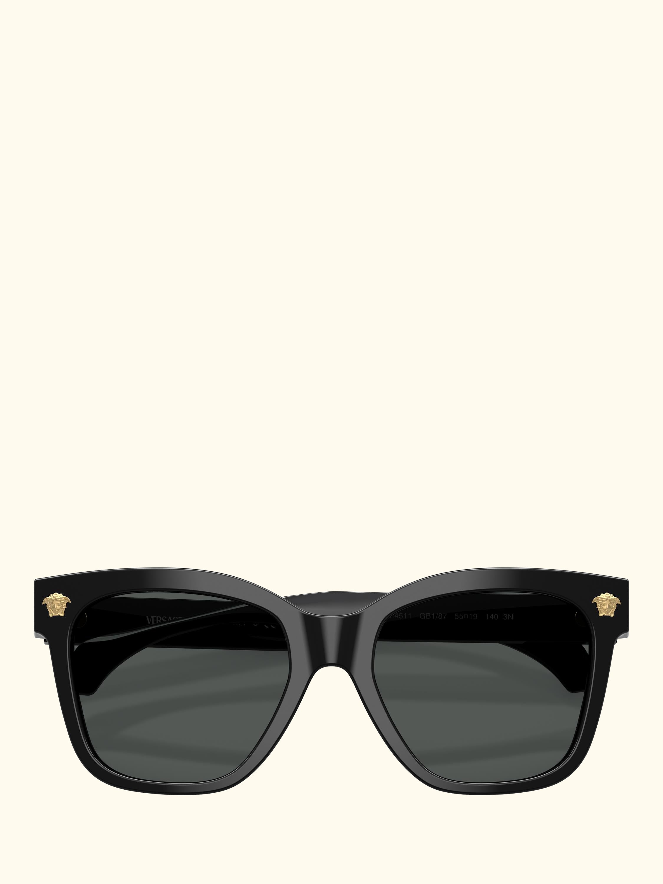VE4511 Square Sunglasses, Black/Grey