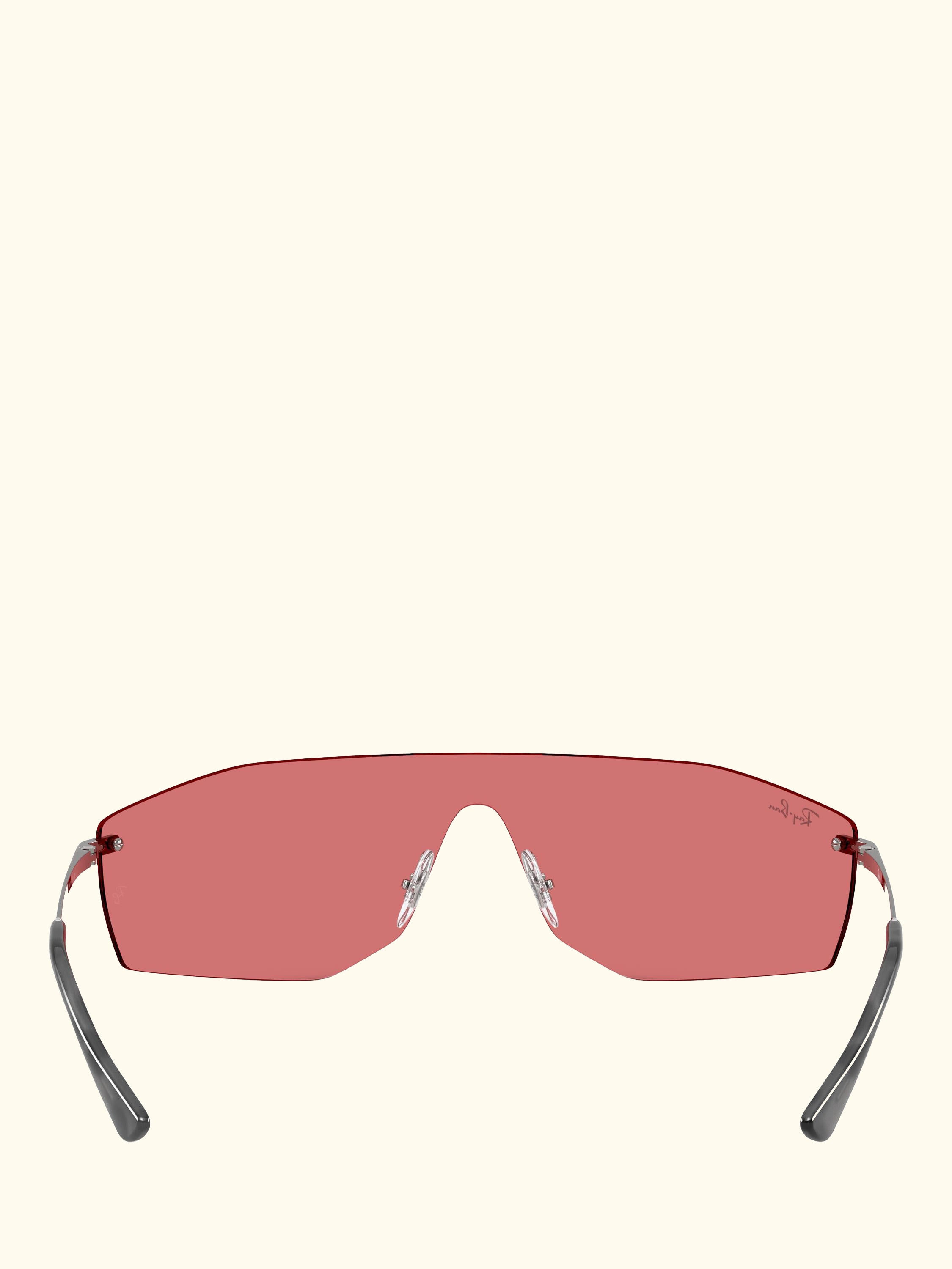 RB3781 Men's Alix Rectangular Sunglasses, Gunmetal/Red
