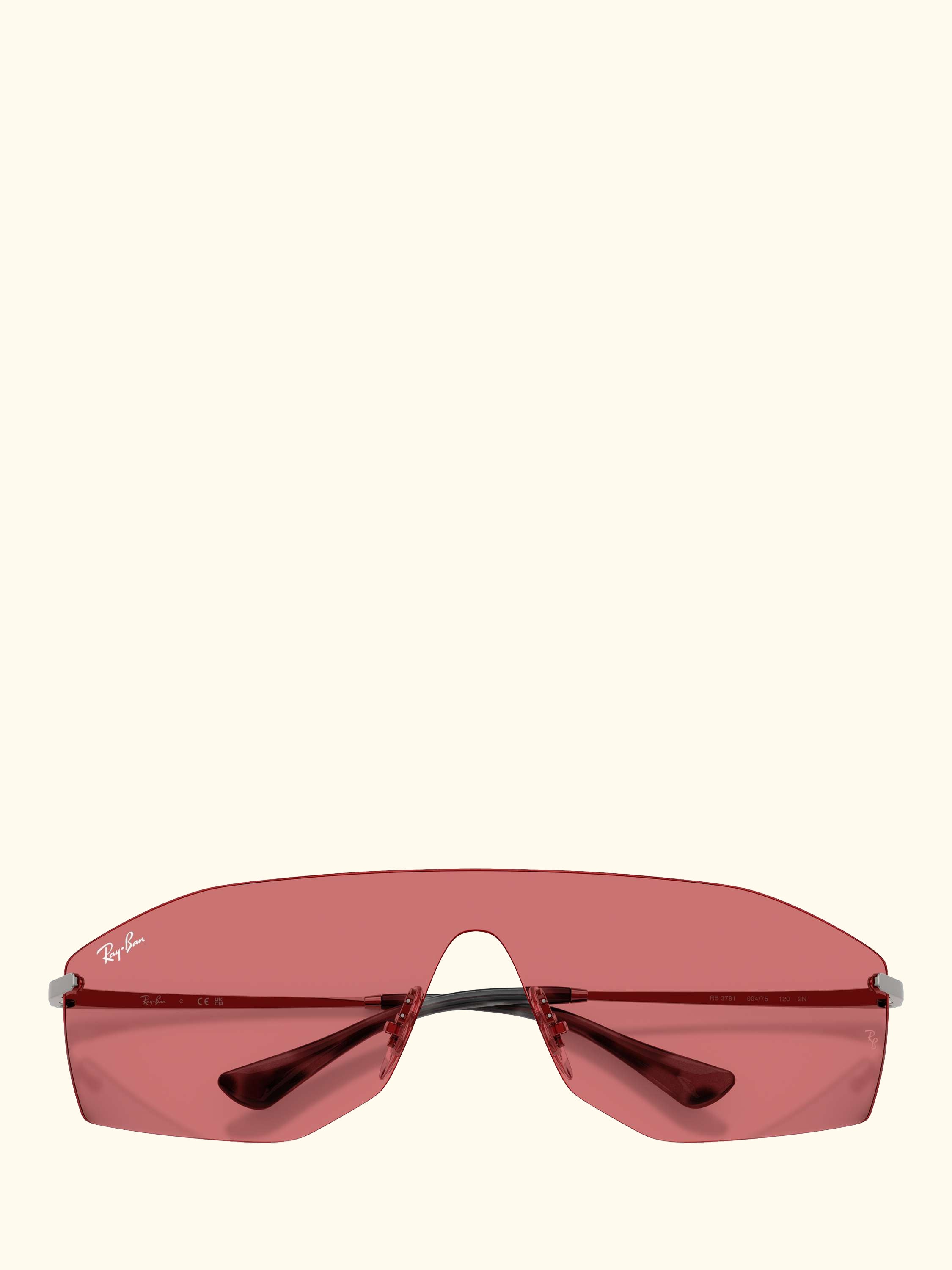 RB3781 Men's Alix Rectangular Sunglasses, Gunmetal/Red