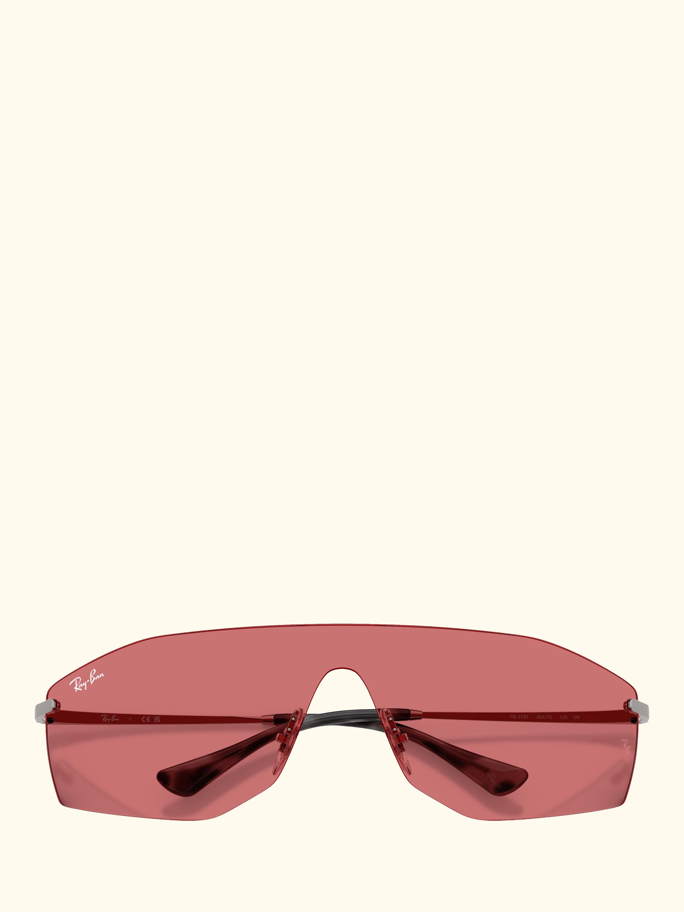 RB3781 Men's Alix Rectangular Sunglasses, Gunmetal/Red