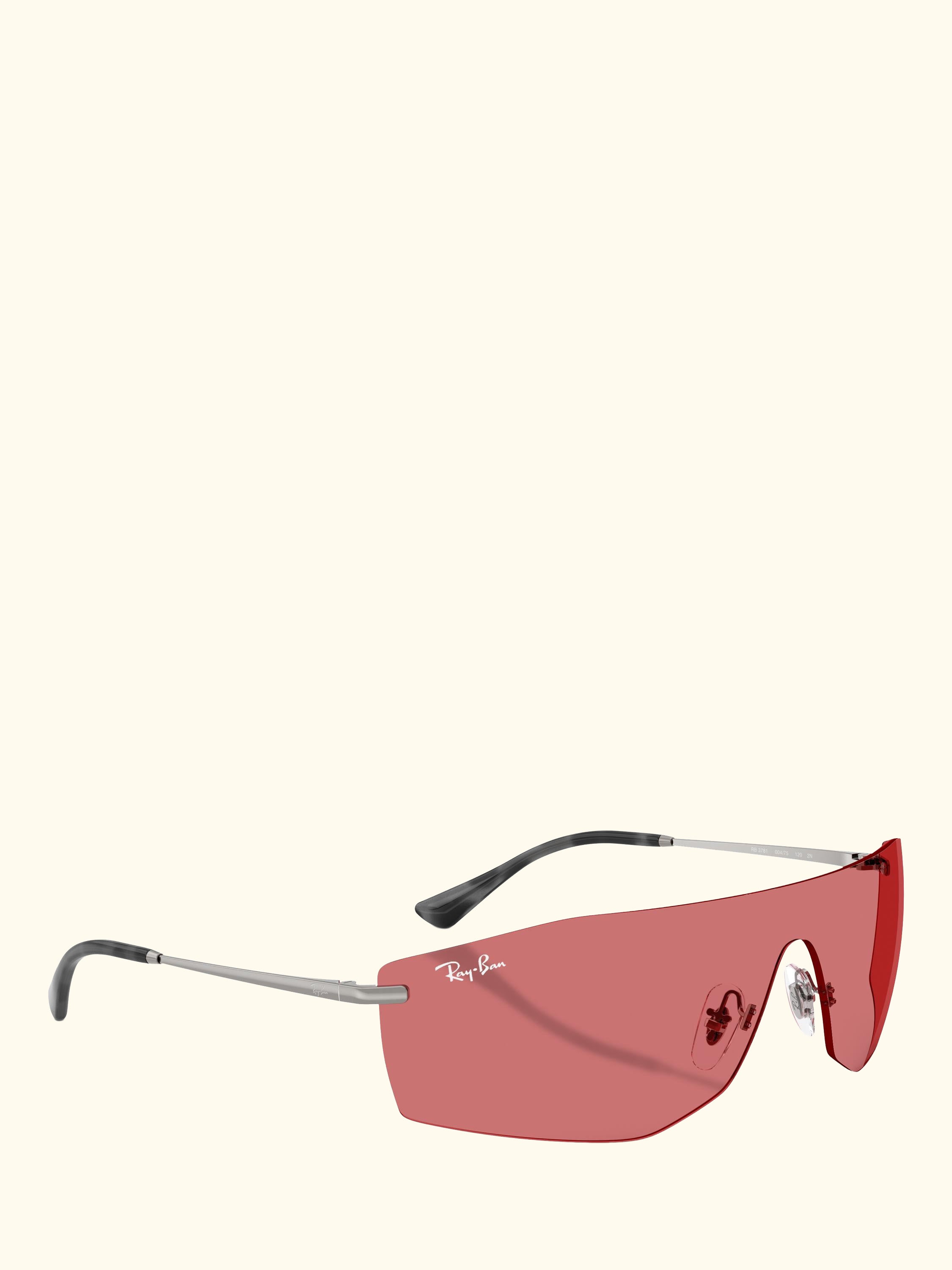 RB3781 Men's Alix Rectangular Sunglasses, Gunmetal/Red