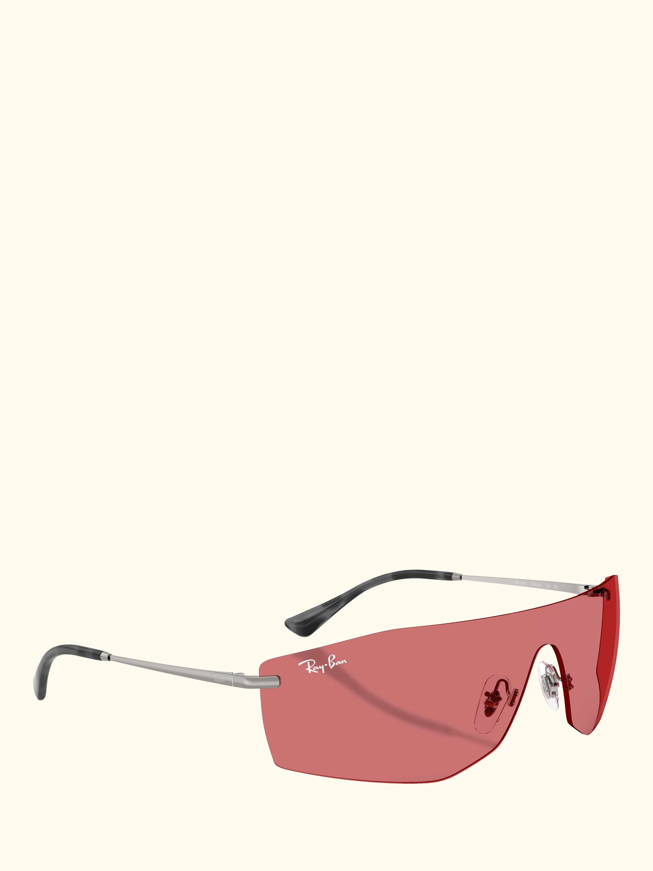 RB3781 Men's Alix Rectangular Sunglasses, Gunmetal/Red
