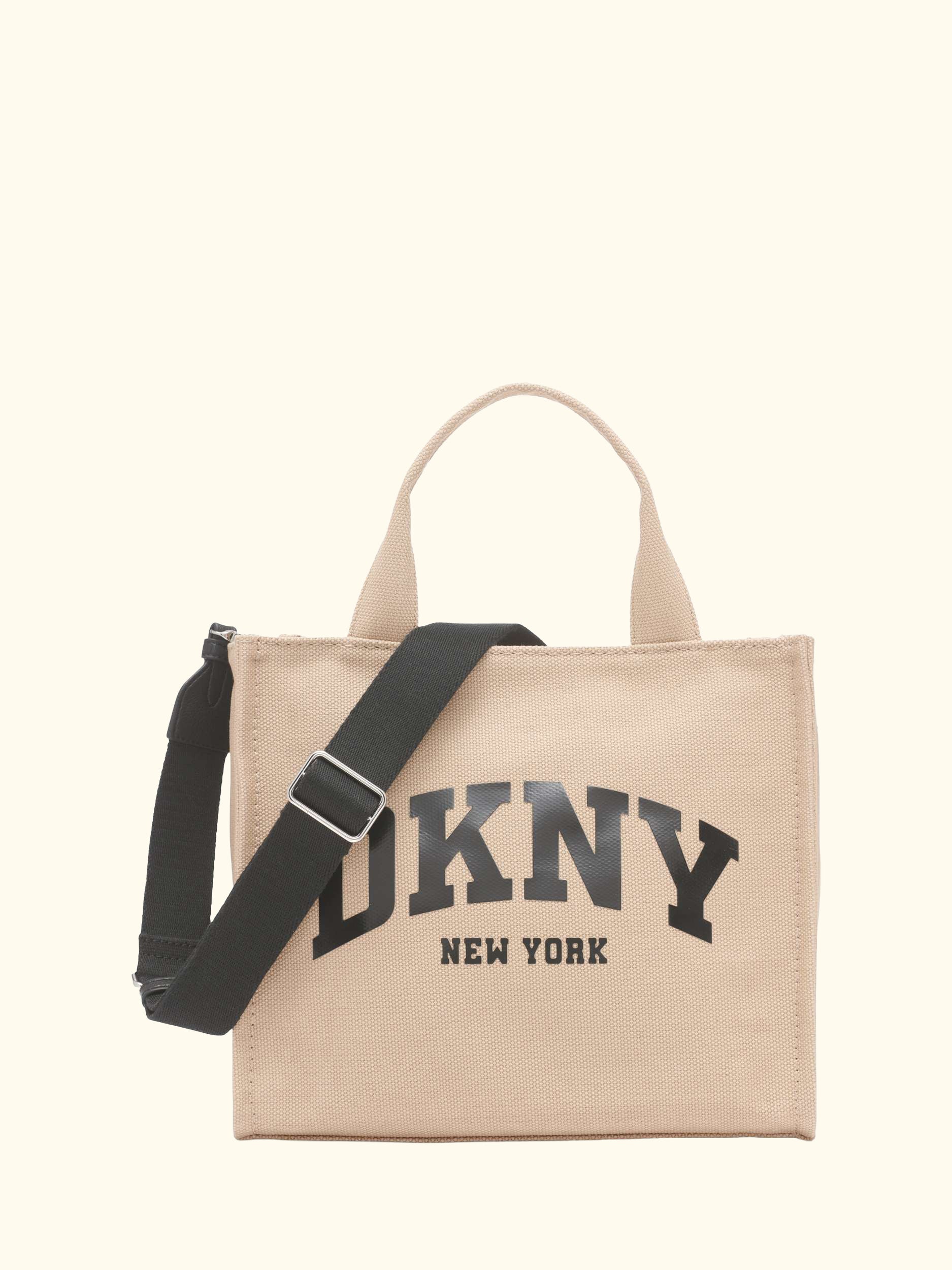 Hadlee Canvas Tote Bag, Khaki/Black
