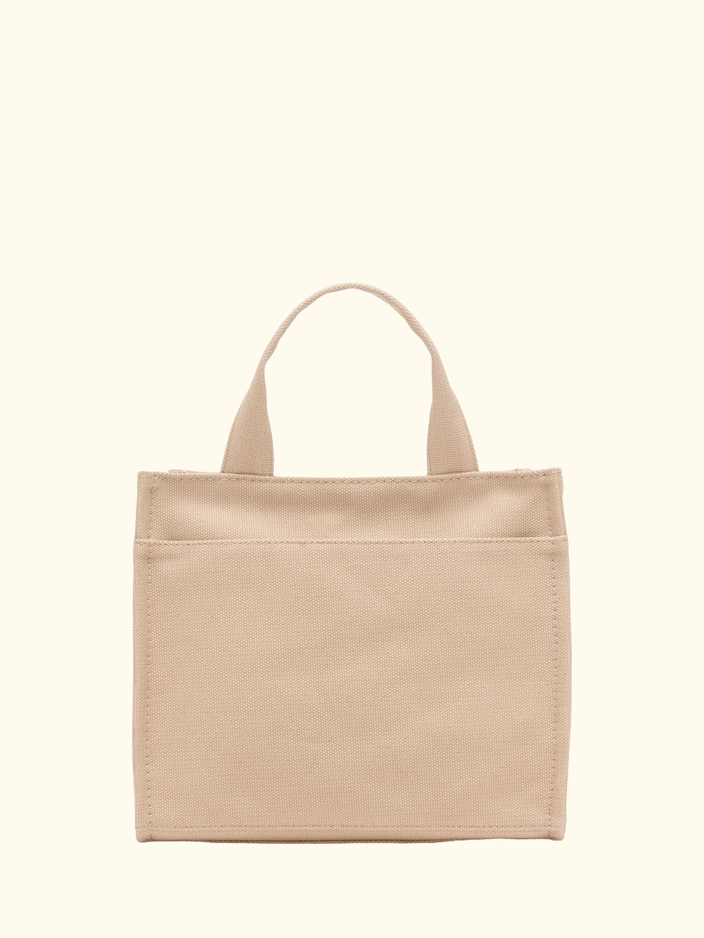 Hadlee Canvas Tote Bag, Khaki/Black