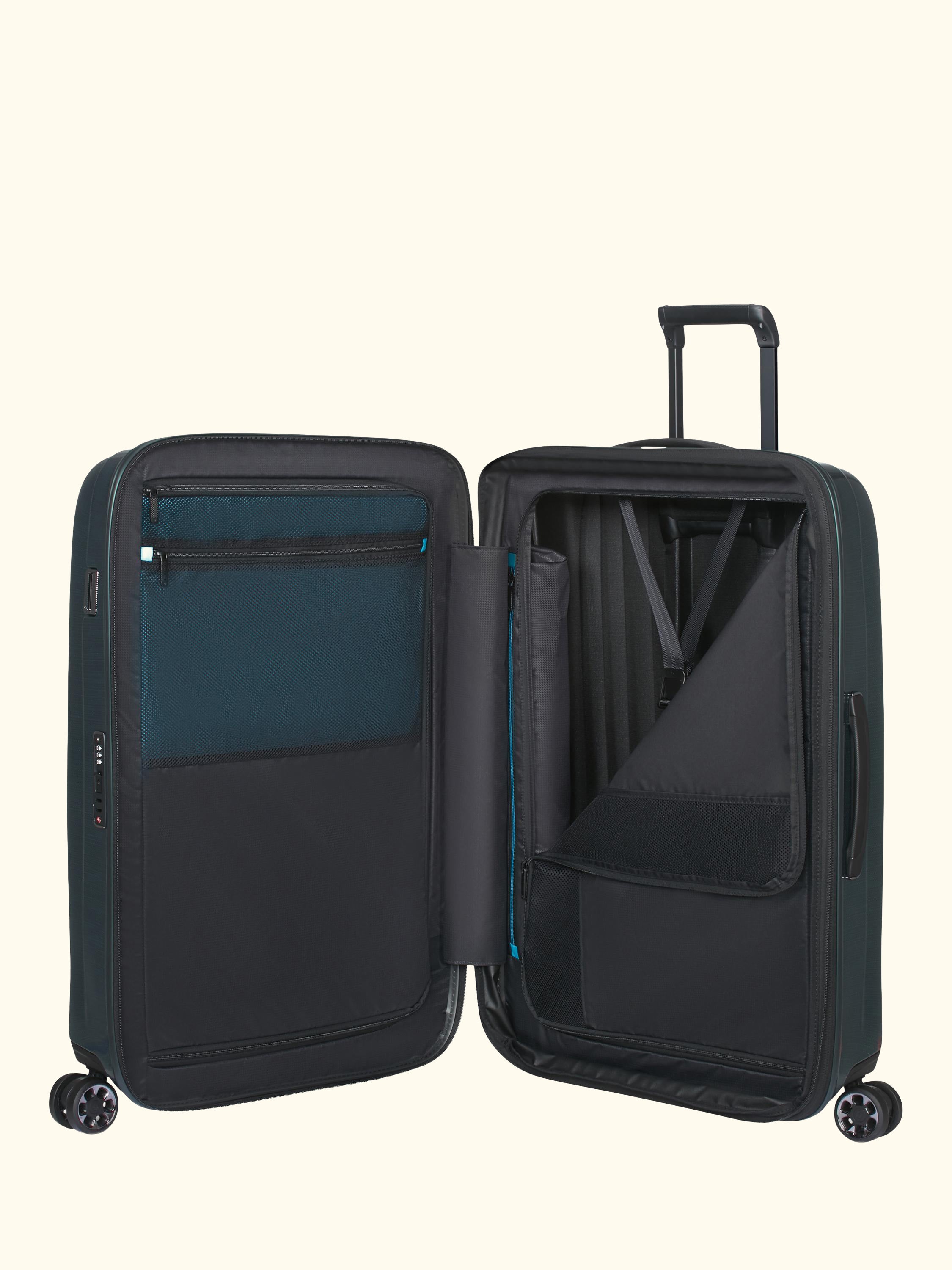 Nexis 82cm Expandable Double Wheel Spinner Suitcase, 134/147L, Black