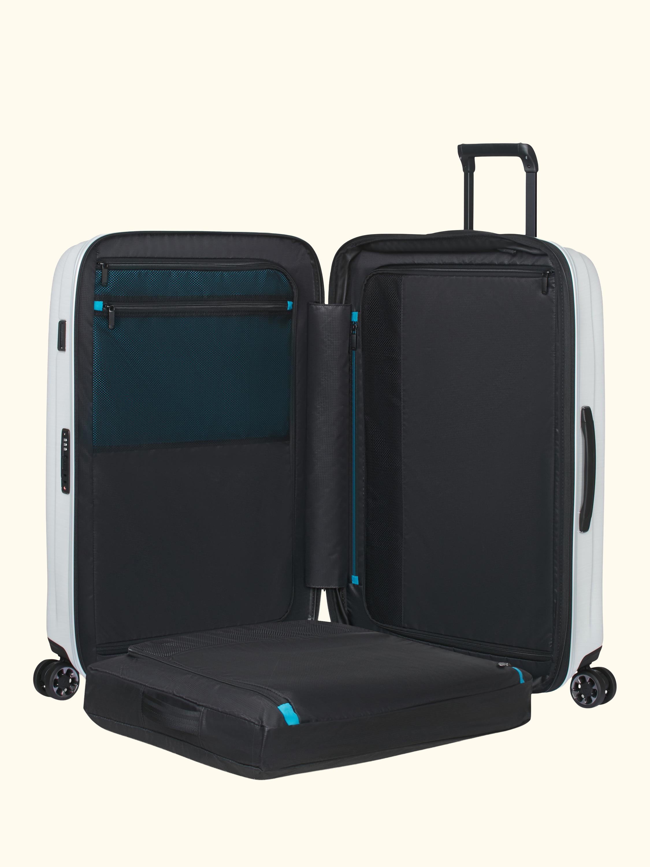 Nexis 82cm Expandable Double Wheel Spinner Suitcase, 134/147L, Black