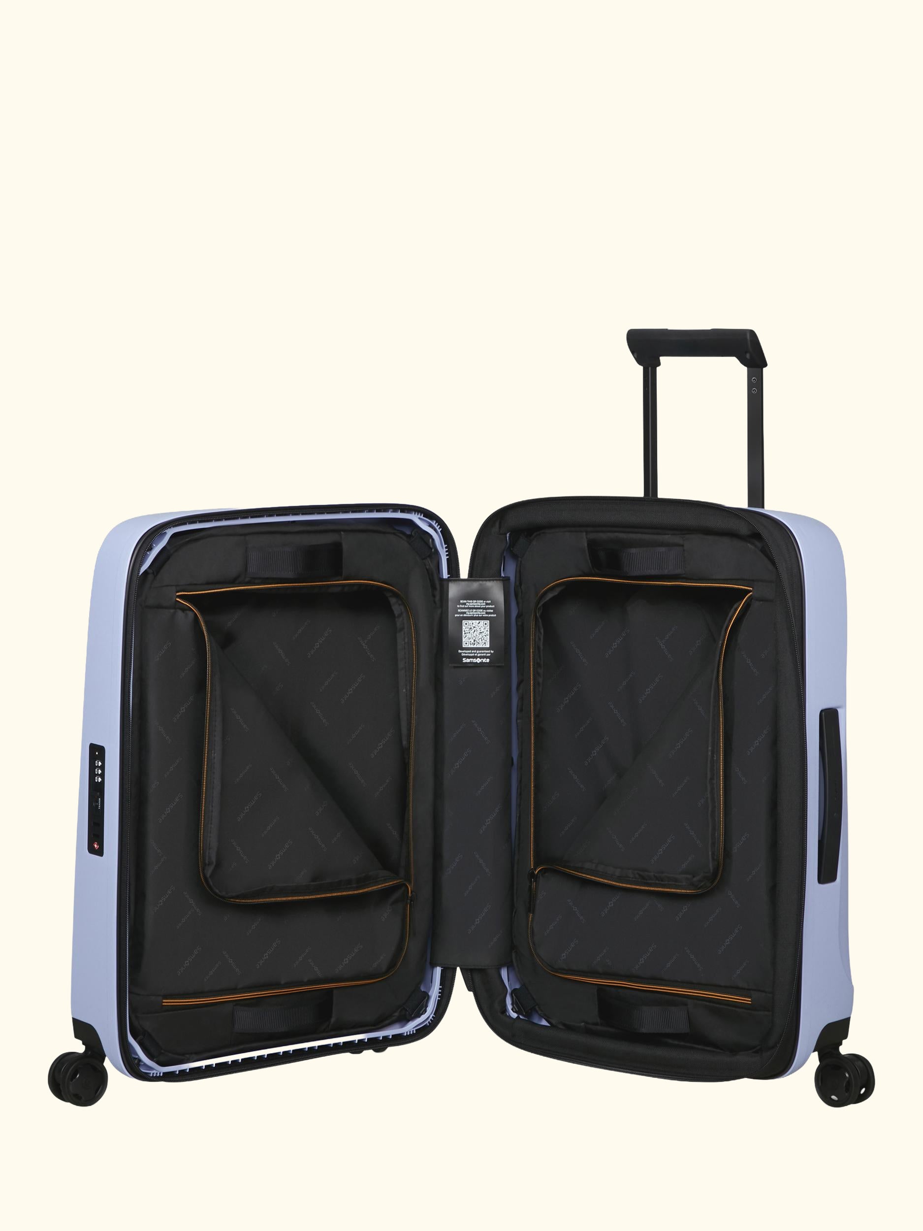 Essens 55cm Expandable 8-Wheel Cabin Suitcase, 23/26L, Lavender